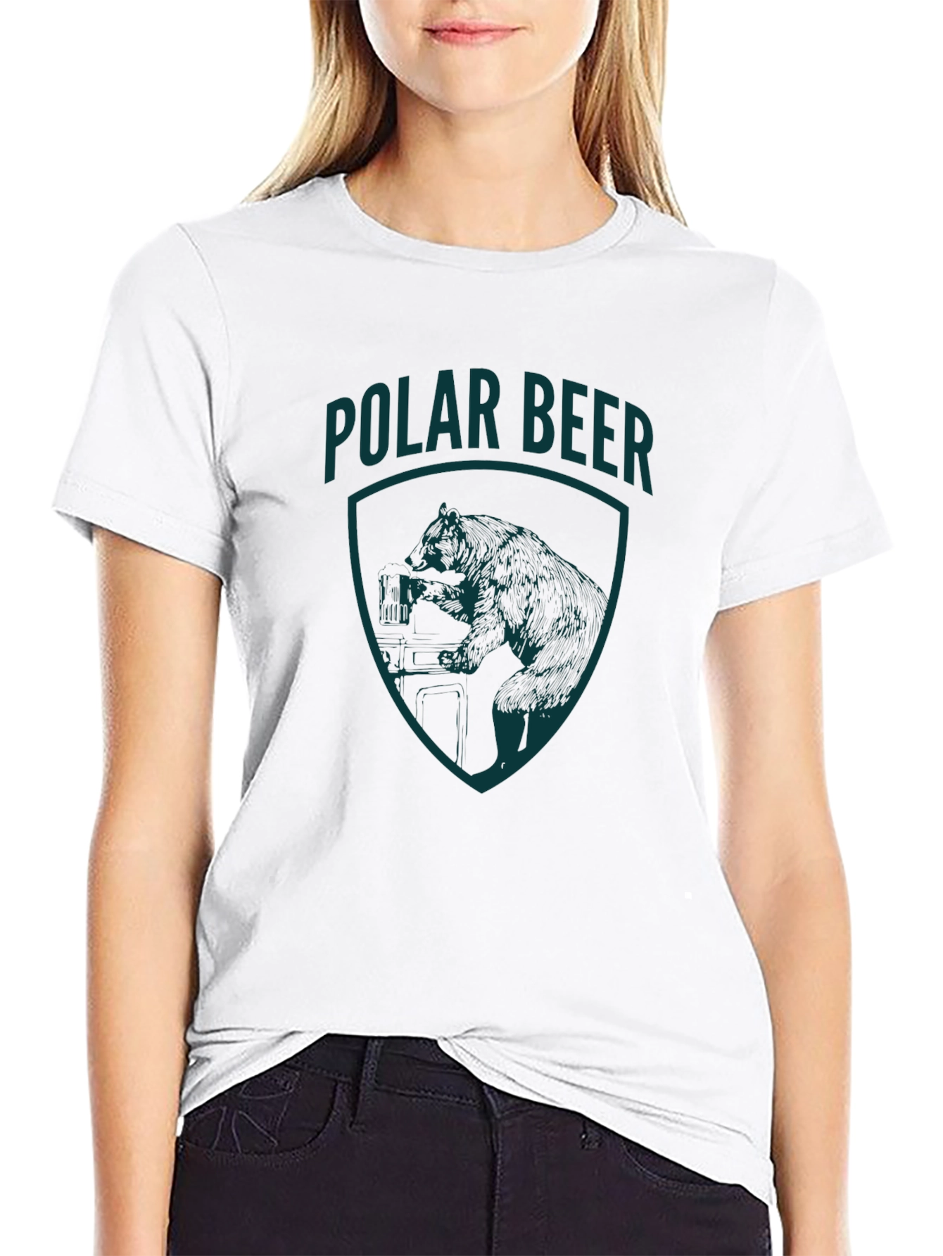 Polar Bear Graphic T-Shirt - Black Tee