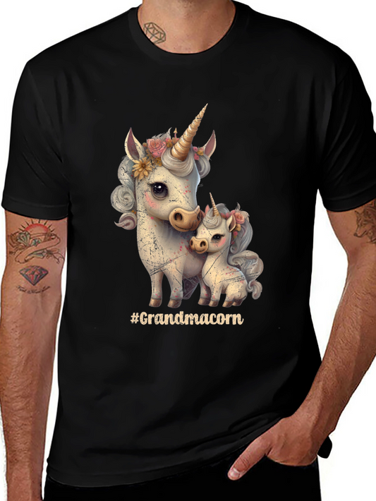 Grandmacorn Unicorn Graphic Tee