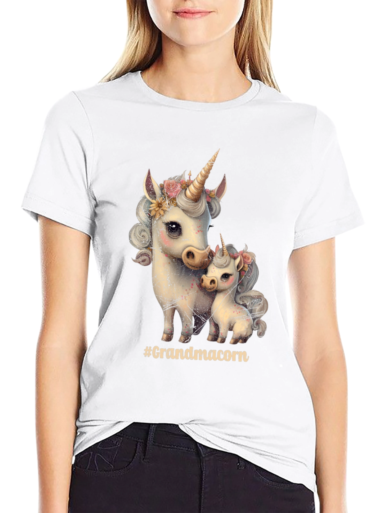 Grandmacorn Unicorn Graphic Tee