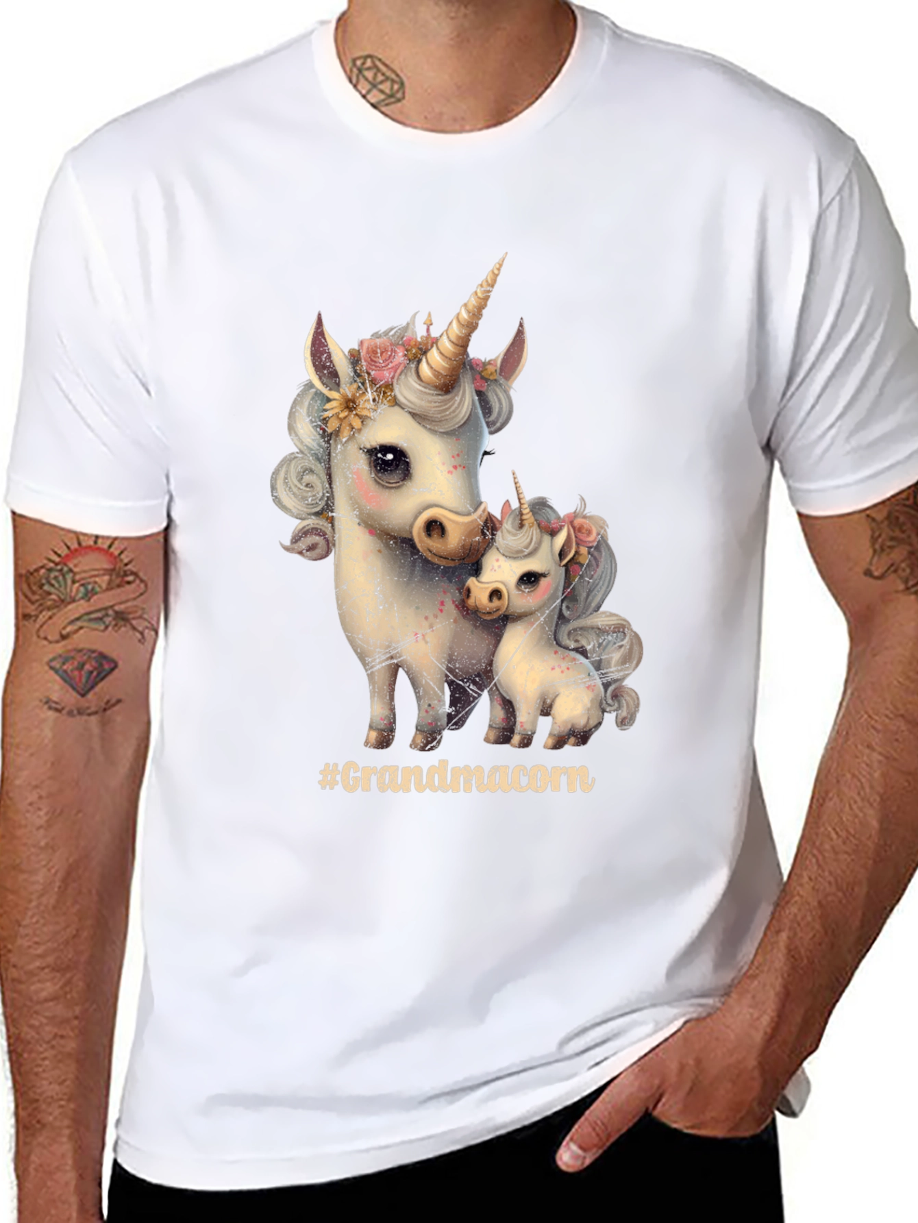 Grandmacorn Unicorn Graphic Tee