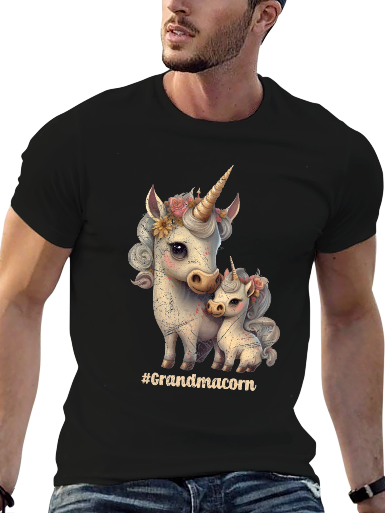 Grandmacorn Unicorn Graphic Tee