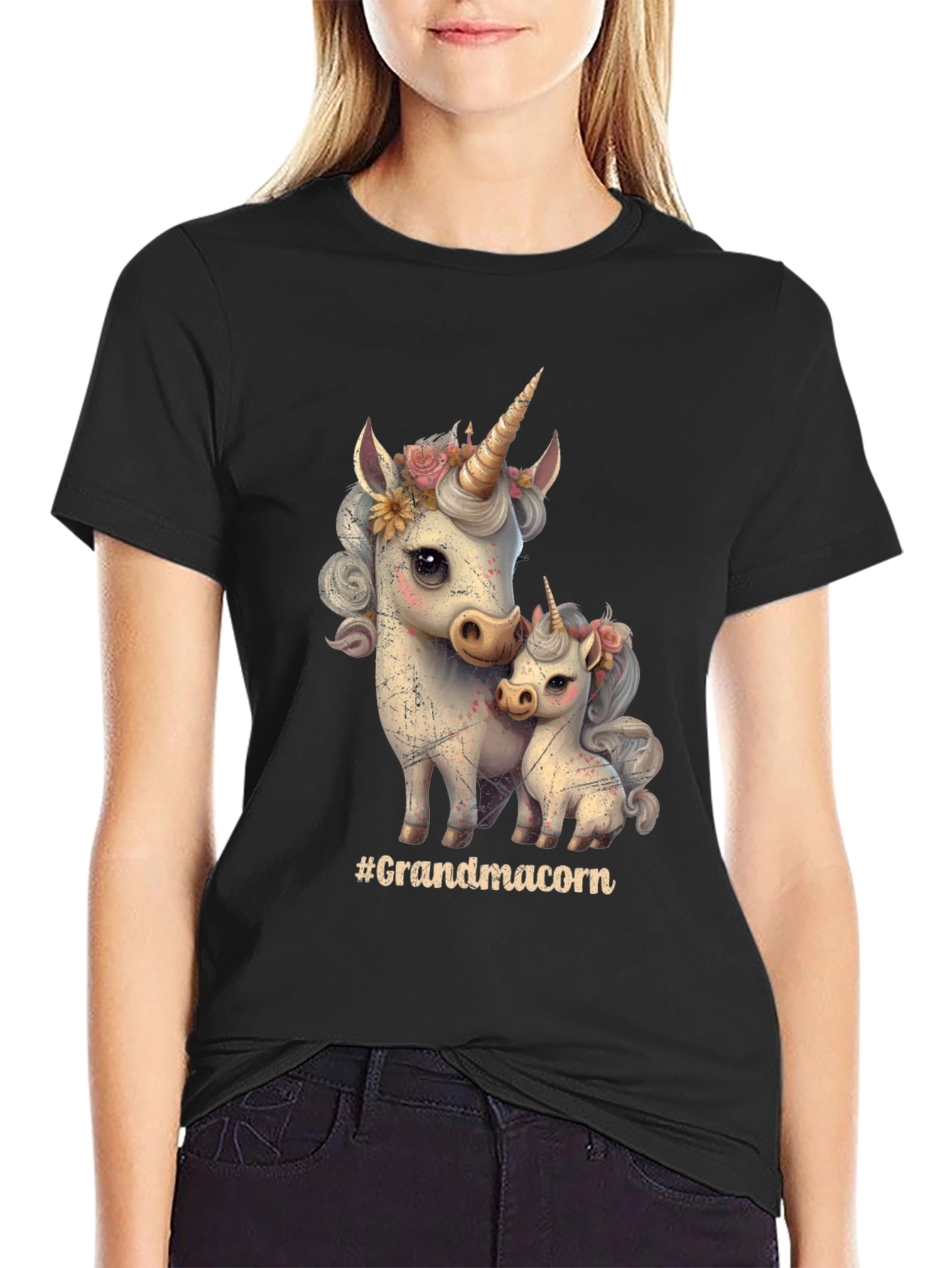 Grandmacorn Unicorn Graphic Tee