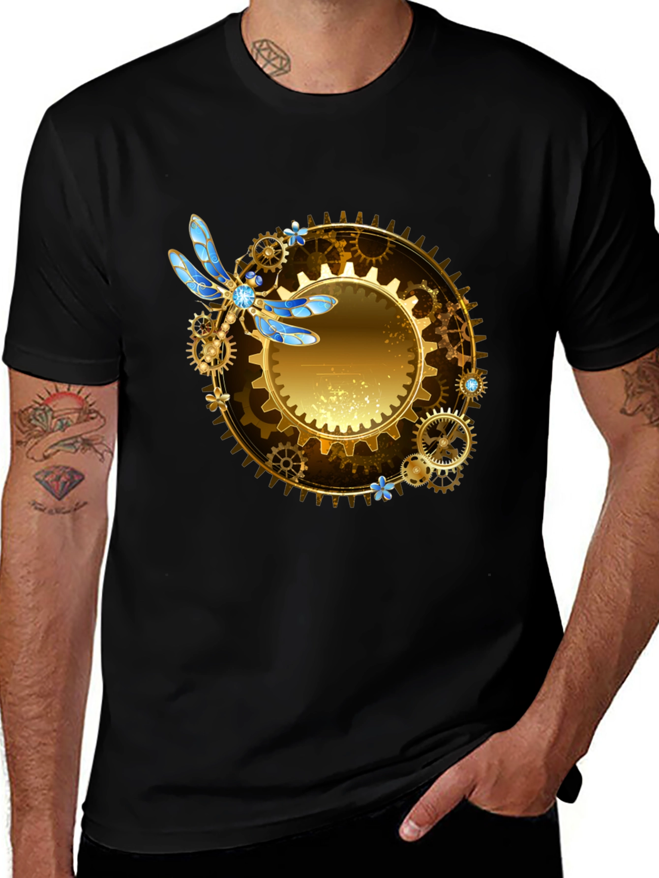 Steampunk Dragonfly Graphic Tee
