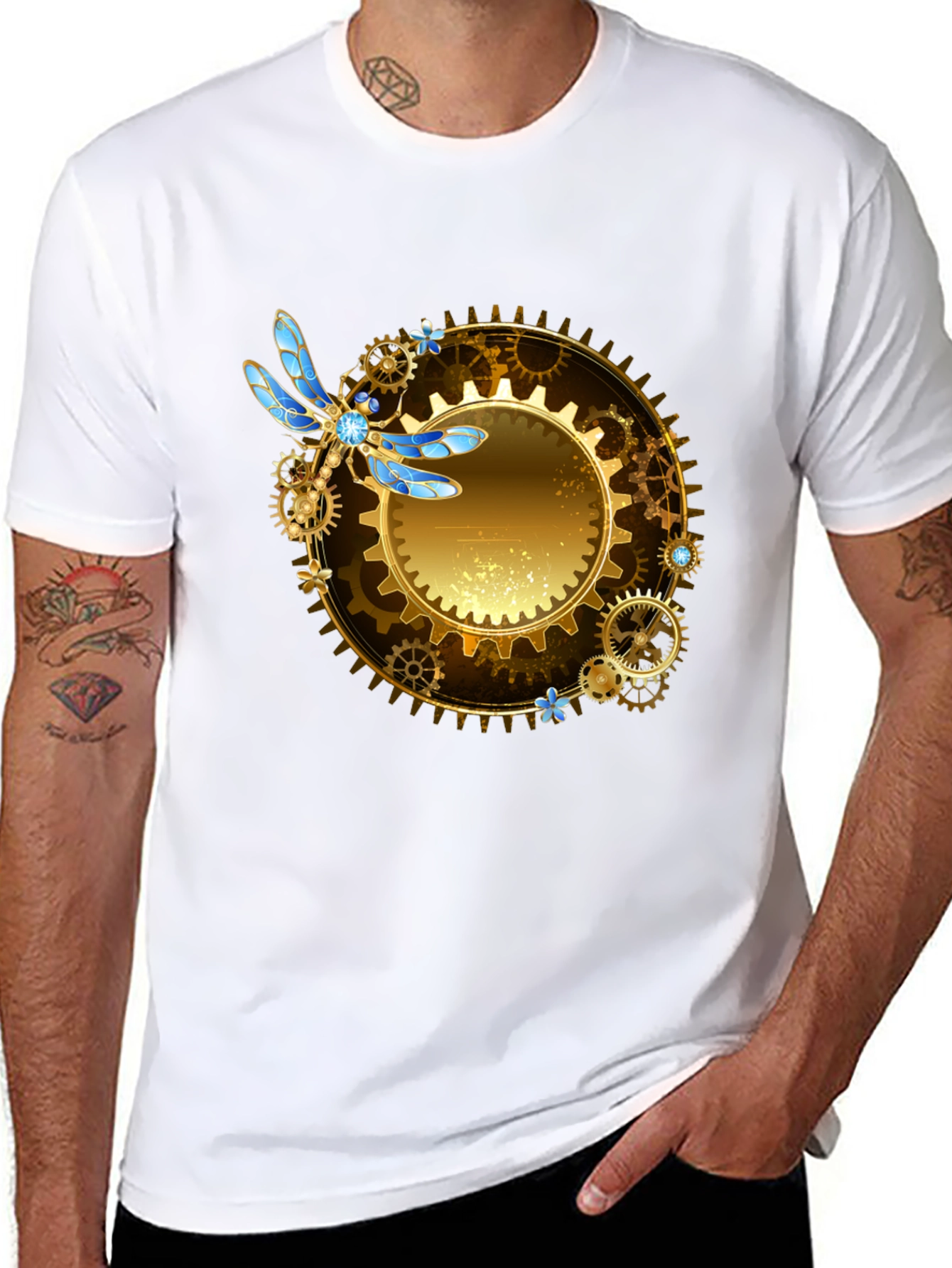 Steampunk Dragonfly Graphic Tee