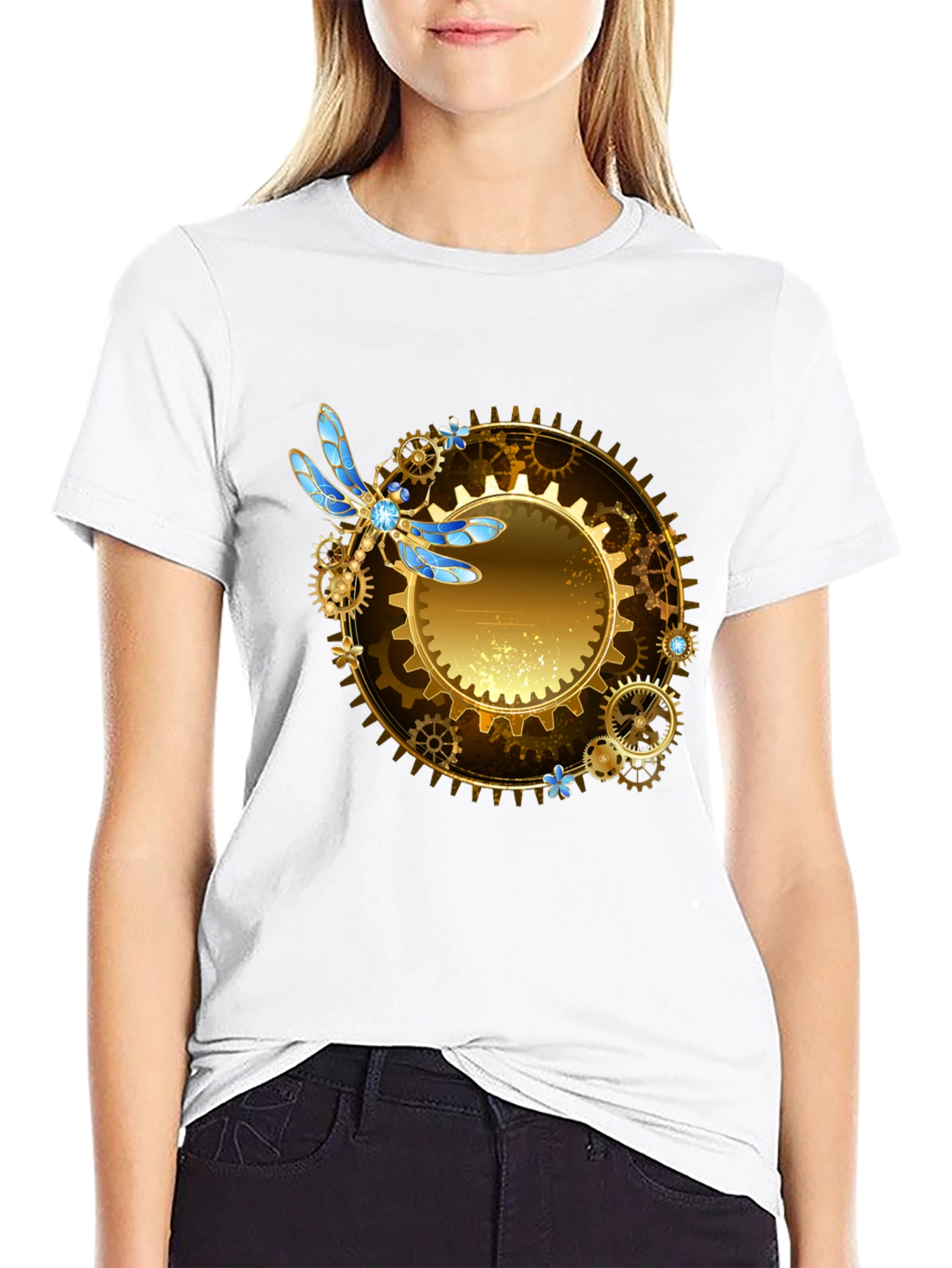 Steampunk Dragonfly Graphic Tee