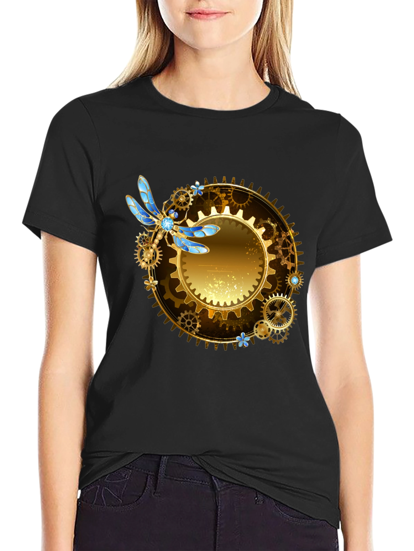 Steampunk Dragonfly Graphic Tee