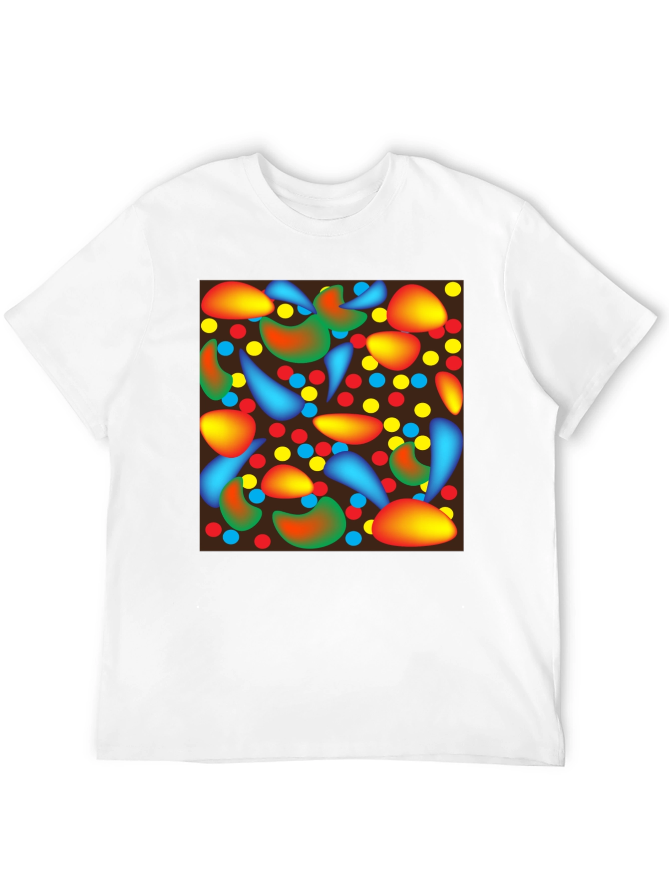 Abstract Pattern Black T-Shirt