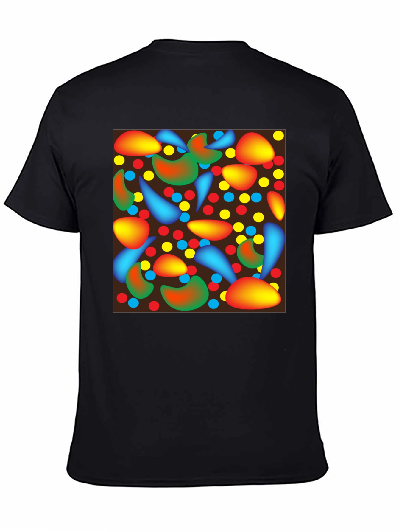 Abstract Pattern Black T-Shirt