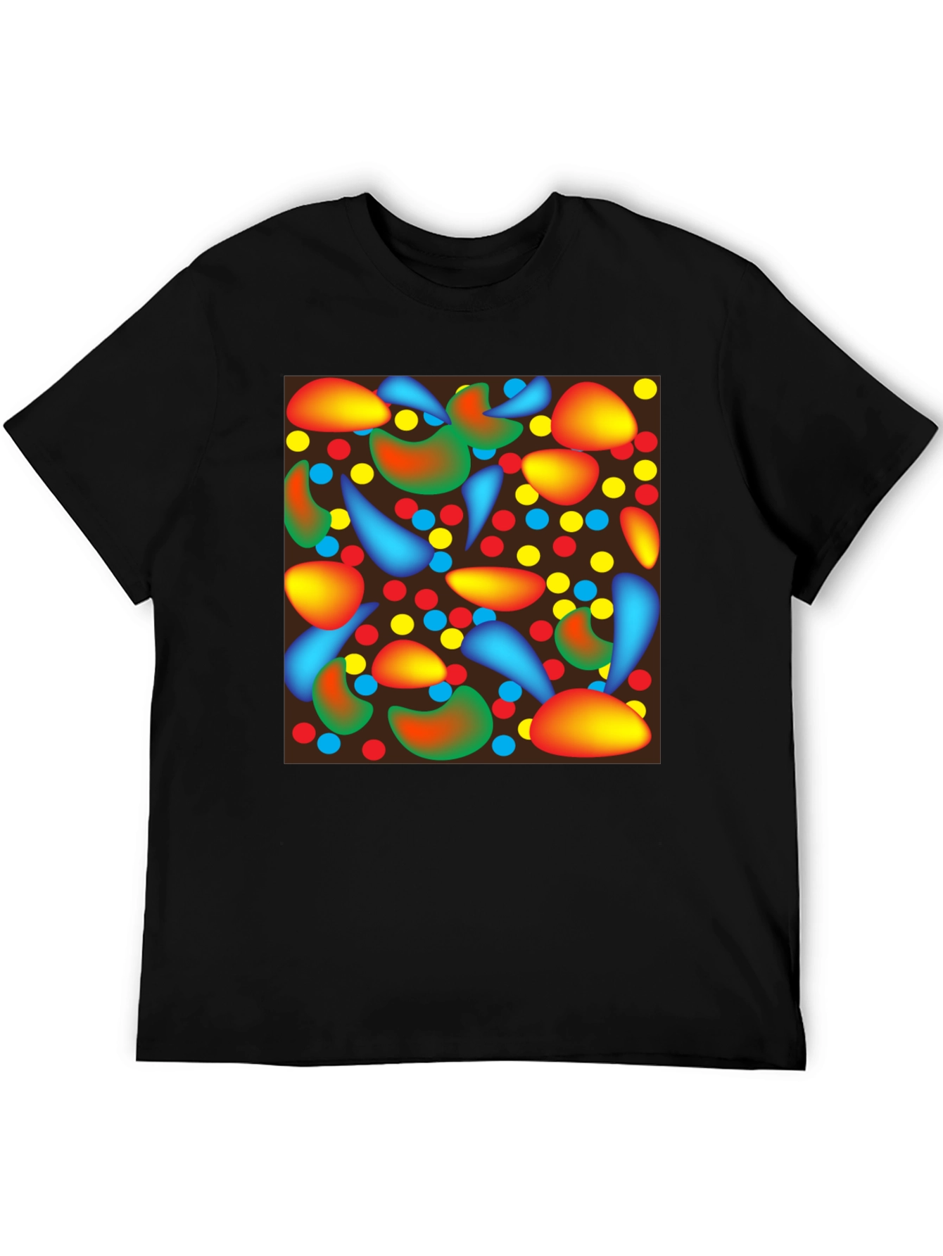 Abstract Pattern Black T-Shirt