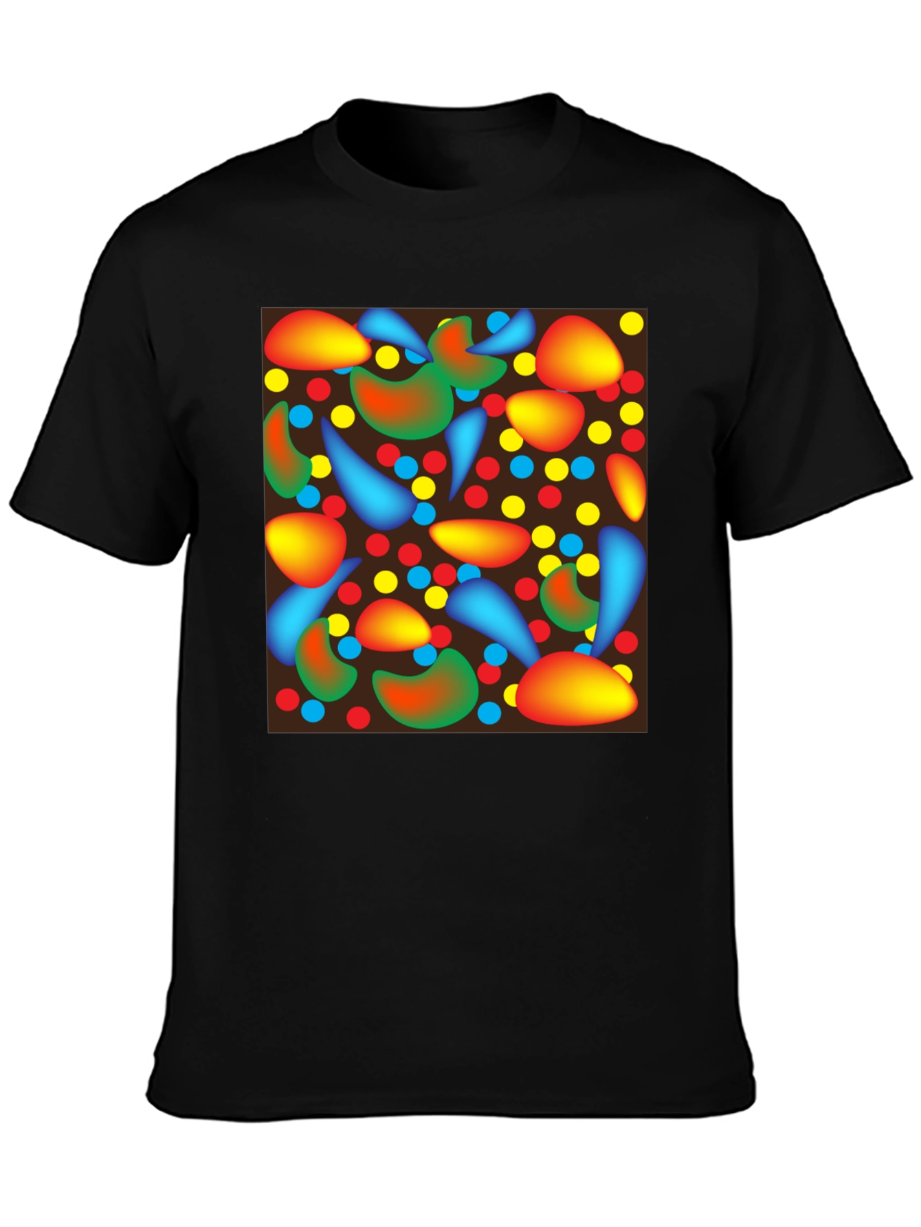 Abstract Pattern Black T-Shirt