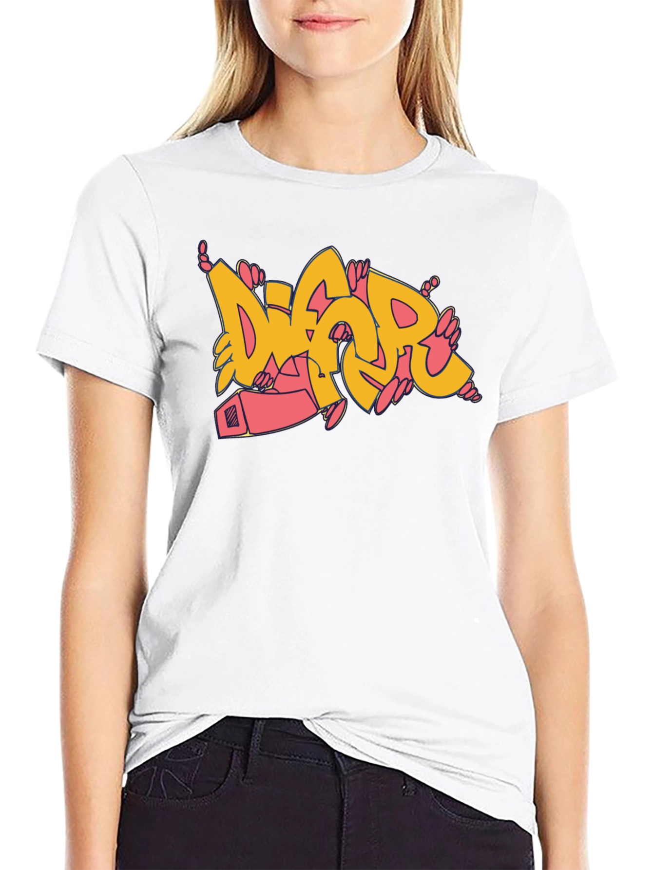 Graffiti Style Black T-Shirt