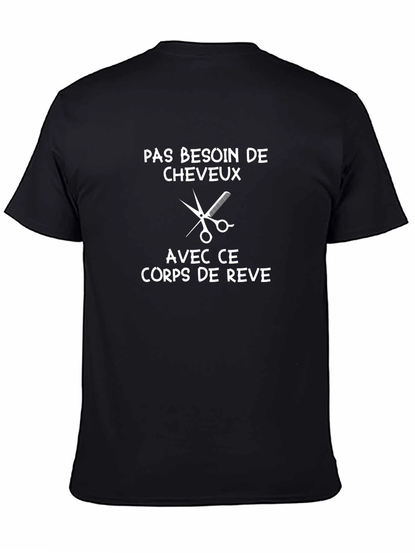 Humorous No Hair Needed Graphic Tee
