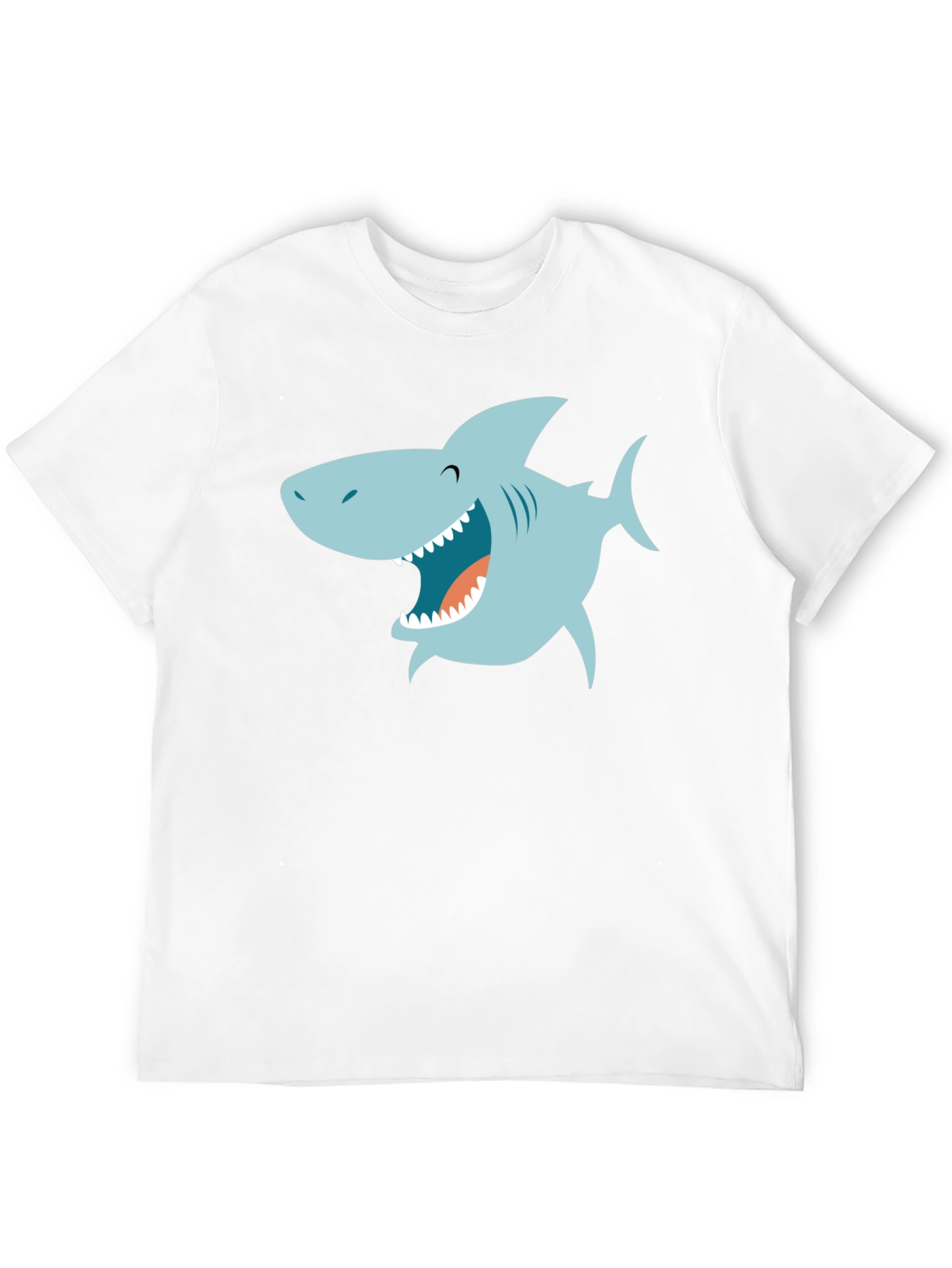Cartoon Shark Graphic Black T-Shirt
