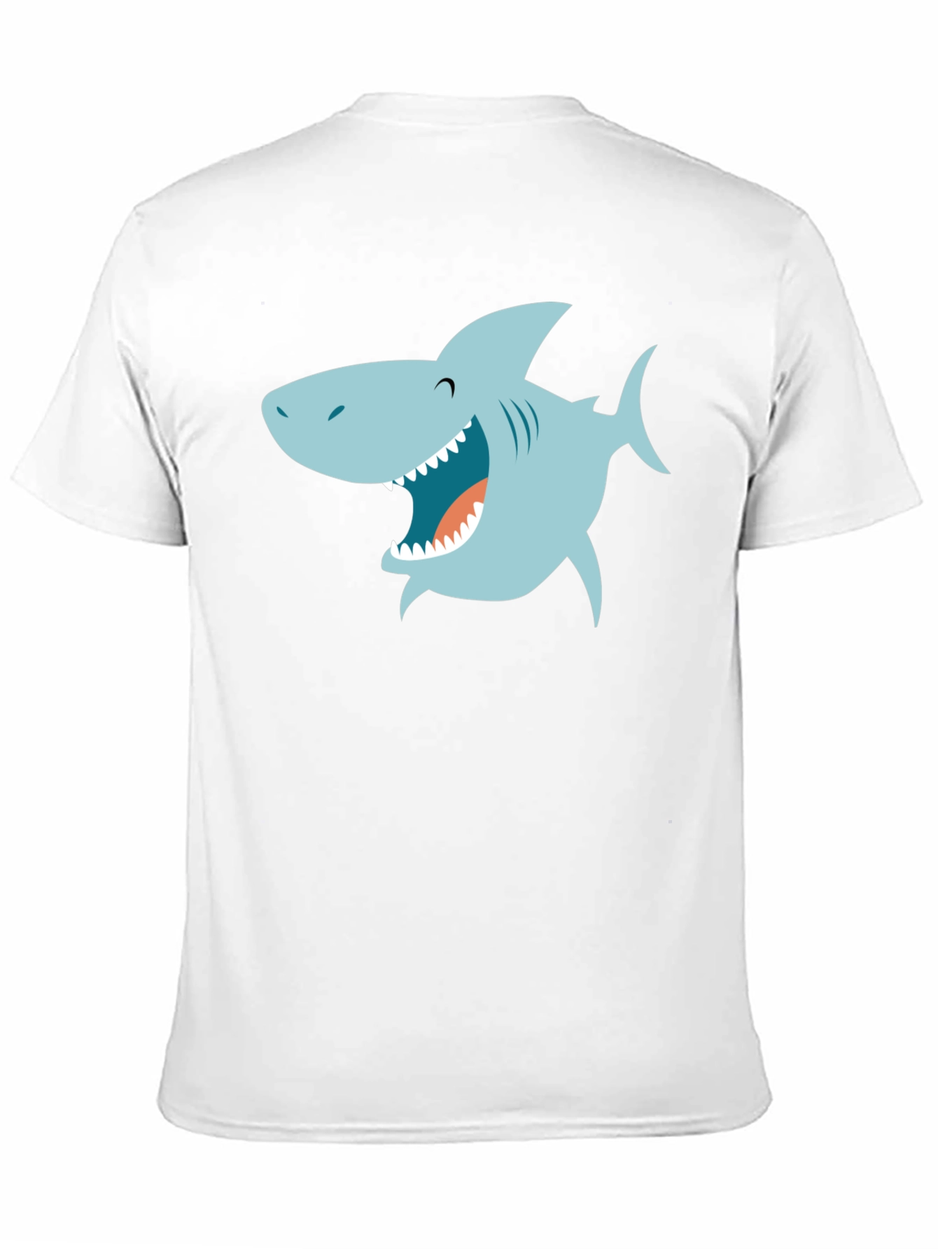 Cartoon Shark Graphic Black T-Shirt