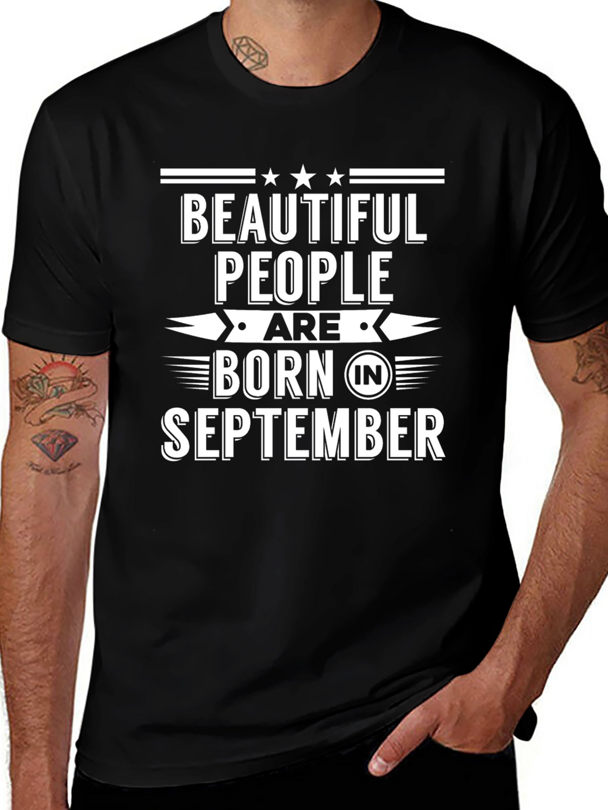 September Birthday T-Shirt: Beautiful People Born Here