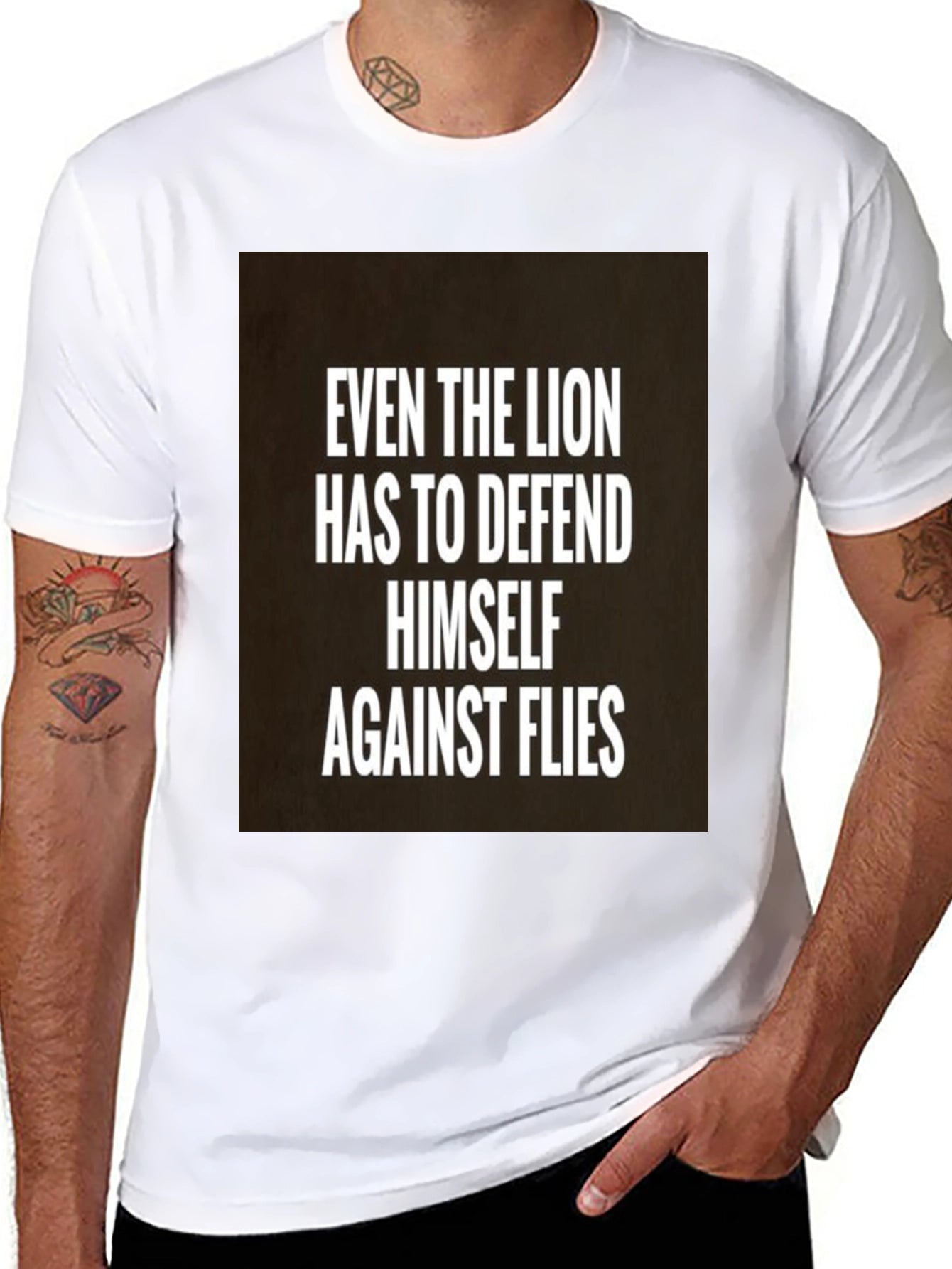 Lion Defense Black T-Shirt