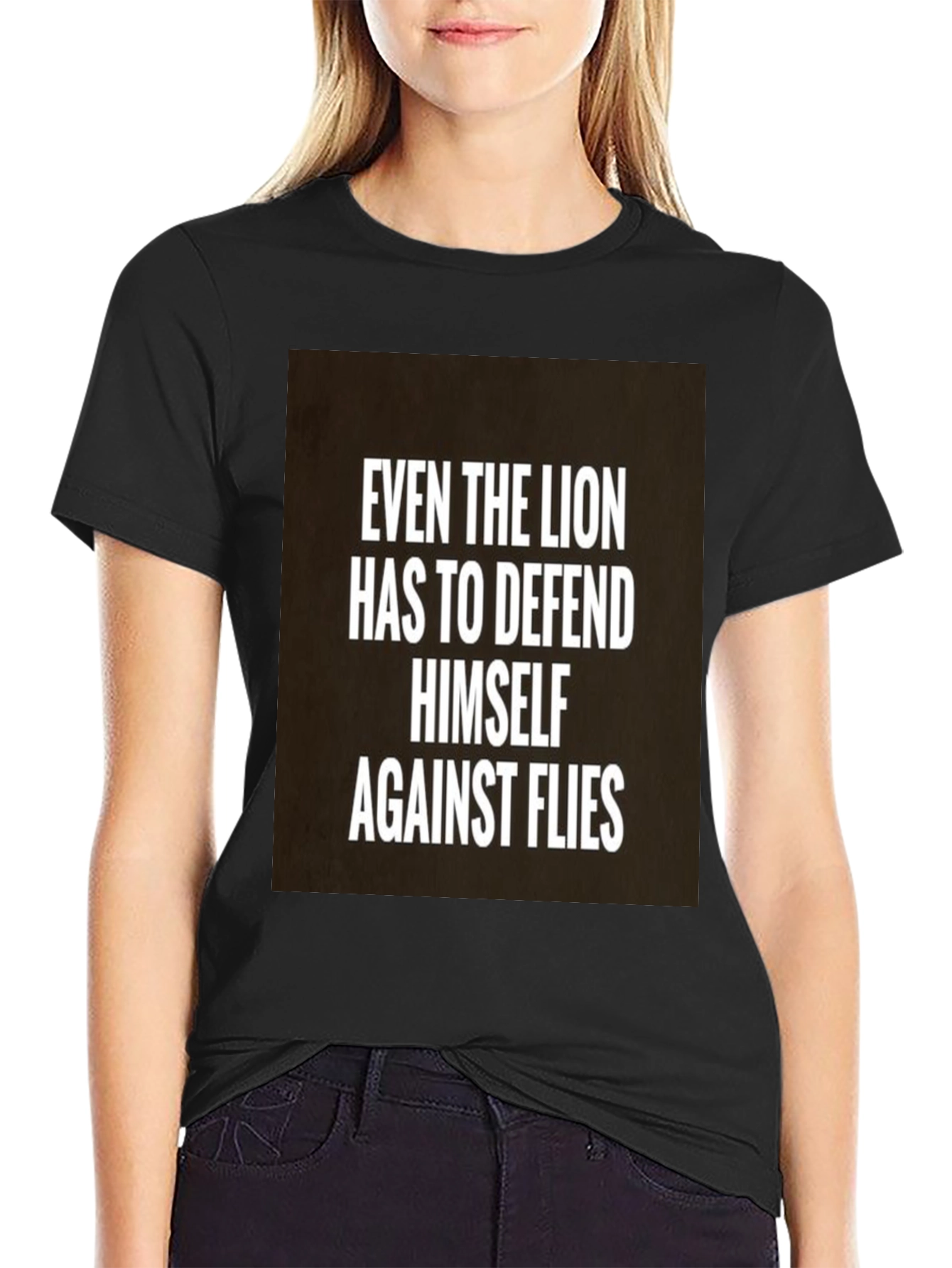 Lion Defense Black T-Shirt