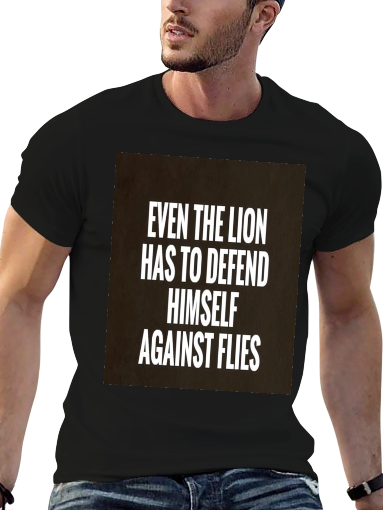 Lion Defense Black T-Shirt