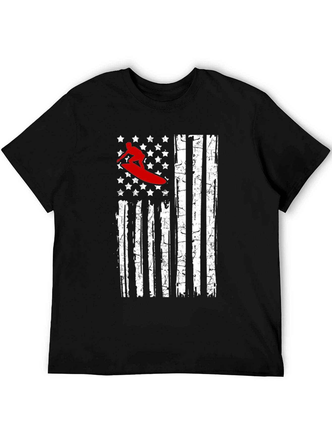 Surfer USA Flag Graphic T-Shirt
