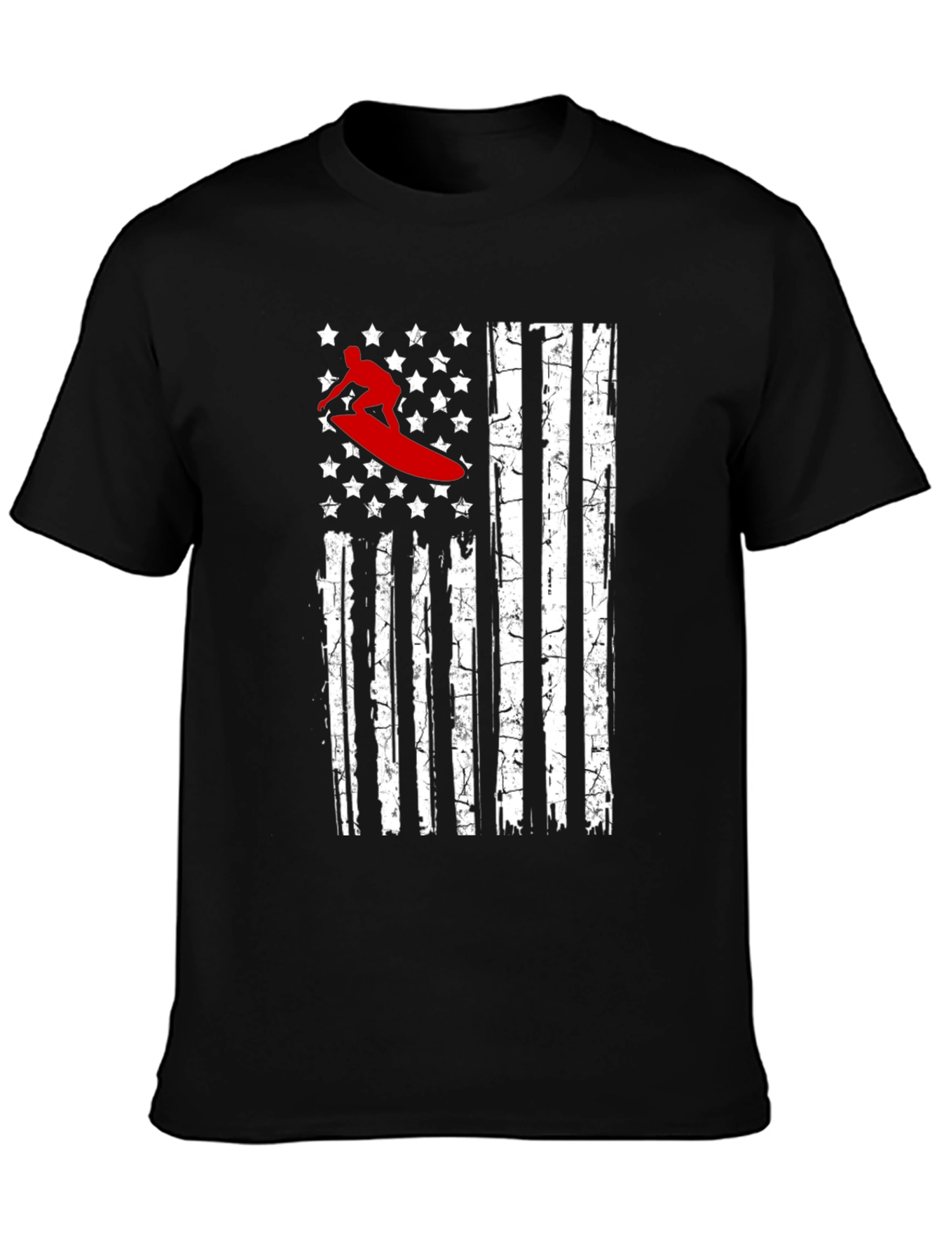 Surfer USA Flag Graphic T-Shirt