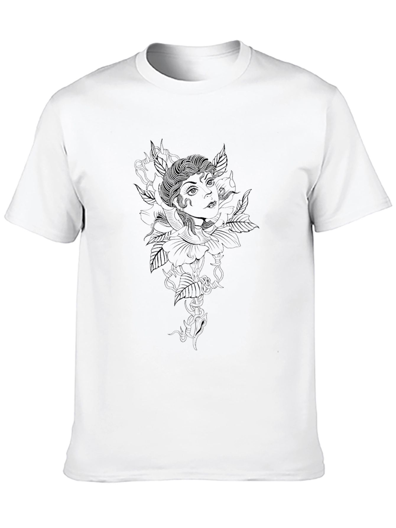 Graphic Print Crew Neck Tee