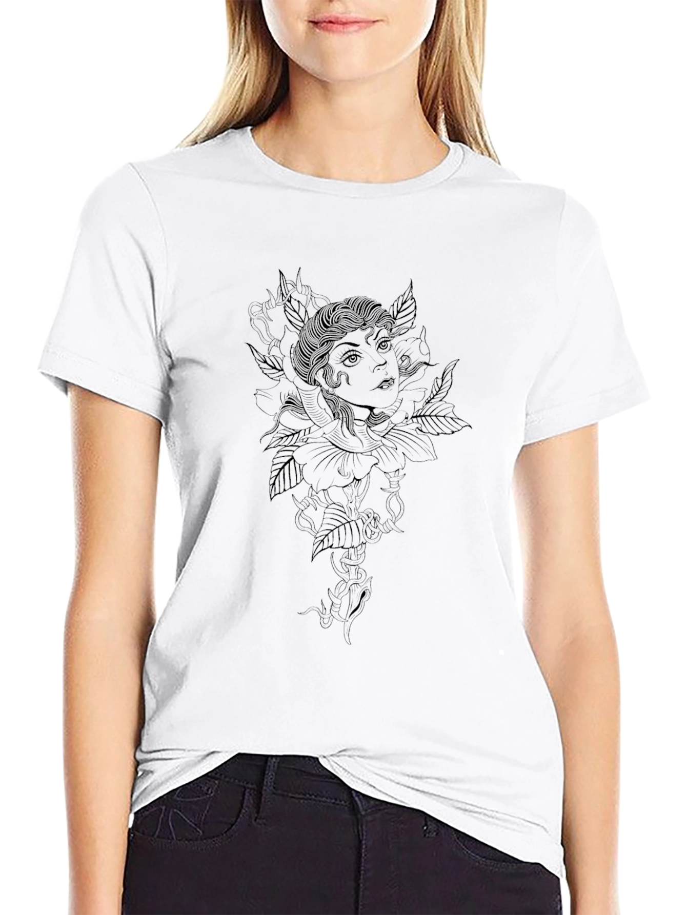 Graphic Print Crew Neck Tee