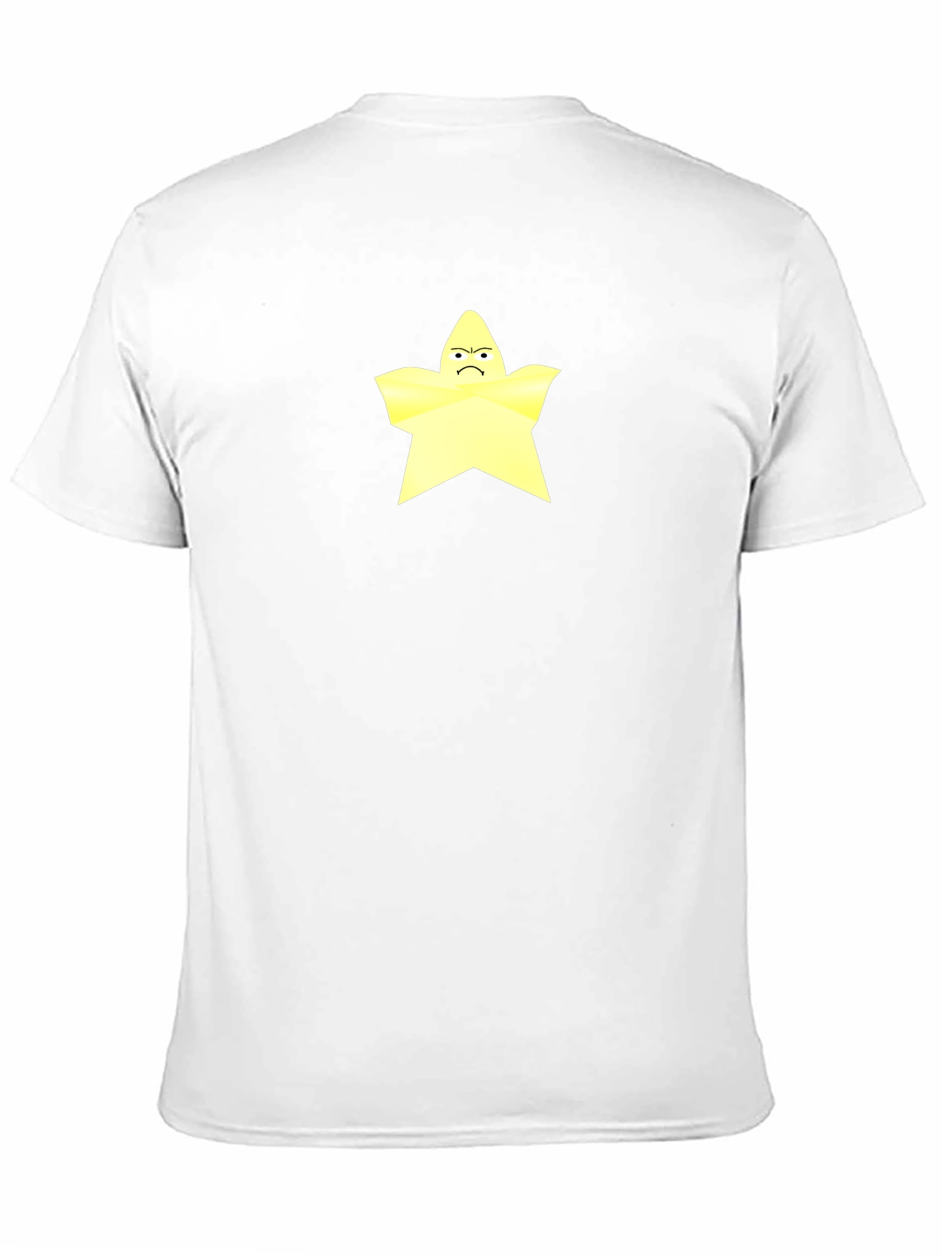 Grumpy Star Graphic Tee - Black Cotton T-Shirt
