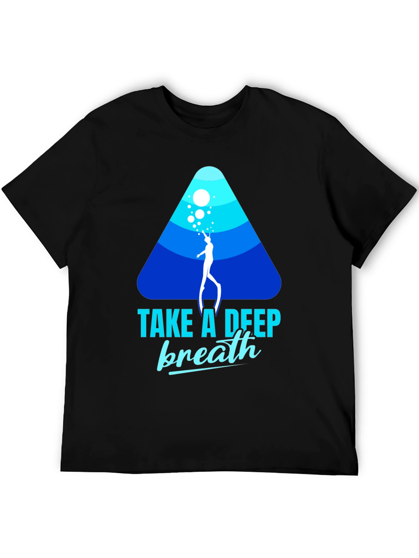 Diver Graphic Black T-Shirt - Take a Deep Breath