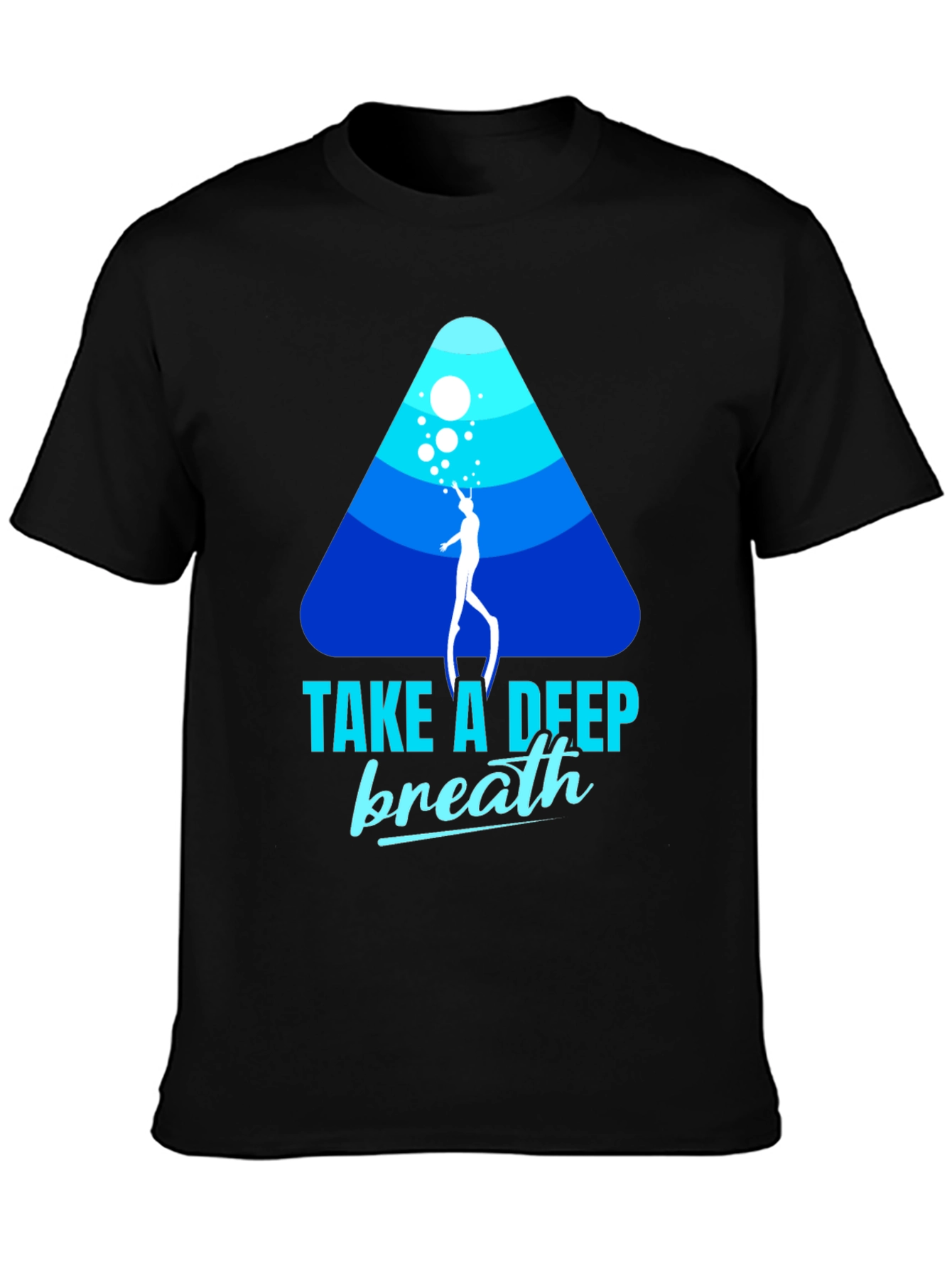 Diver Graphic Black T-Shirt - Take a Deep Breath