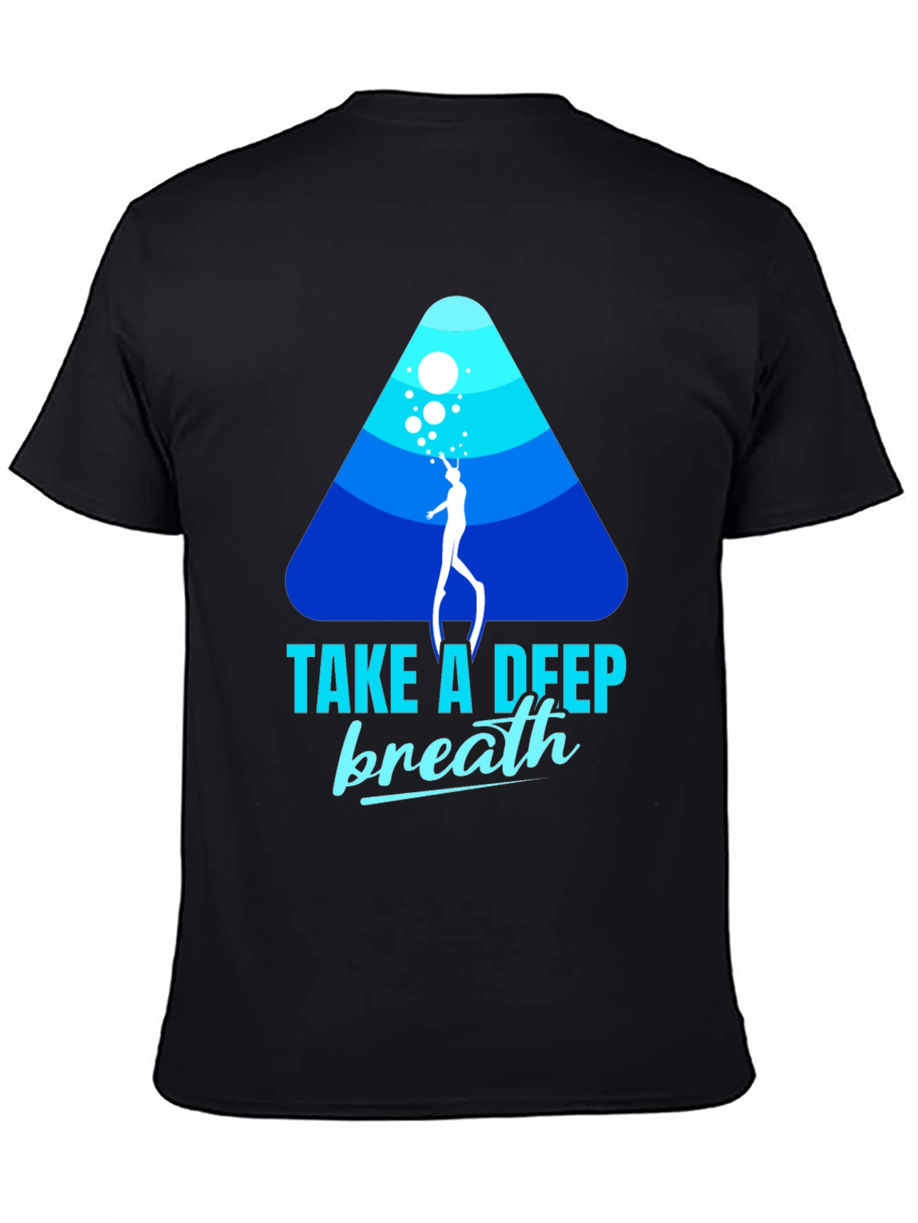 Diver Graphic Black T-Shirt - Take a Deep Breath