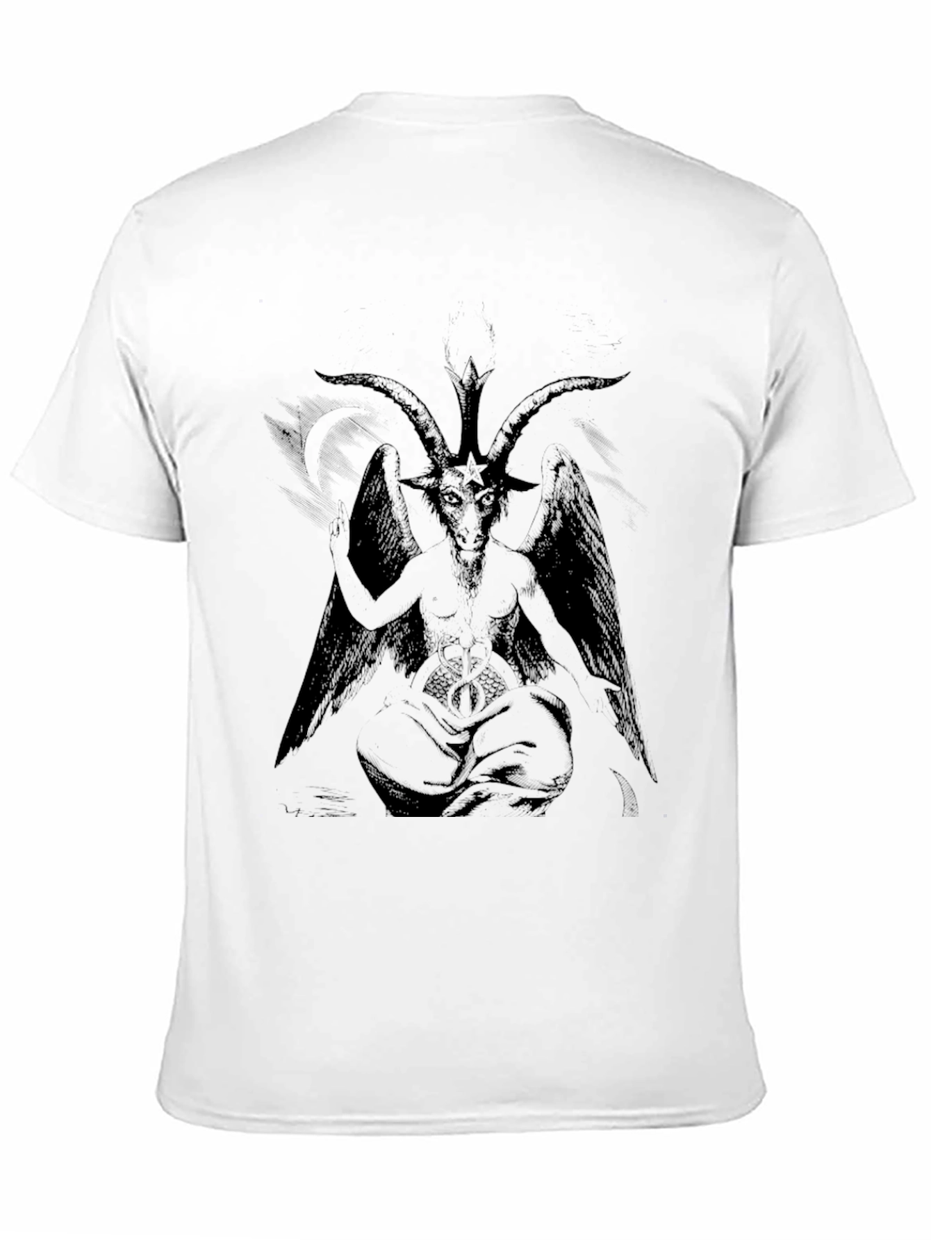 Baphomet Graphic Tee - Black Cotton T-Shirt