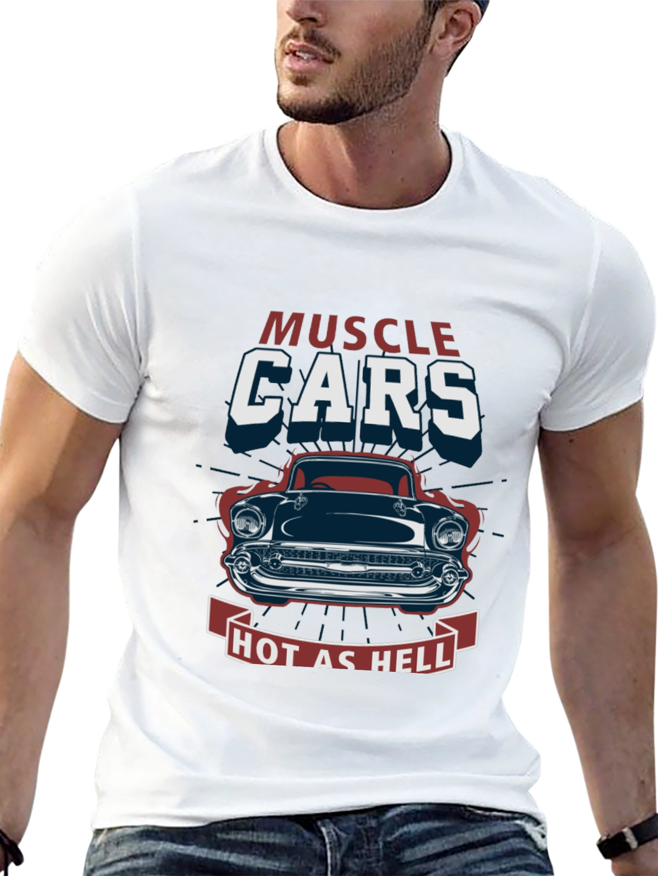 Muscle Cars Hot As Hell Graphic T-Shirt
