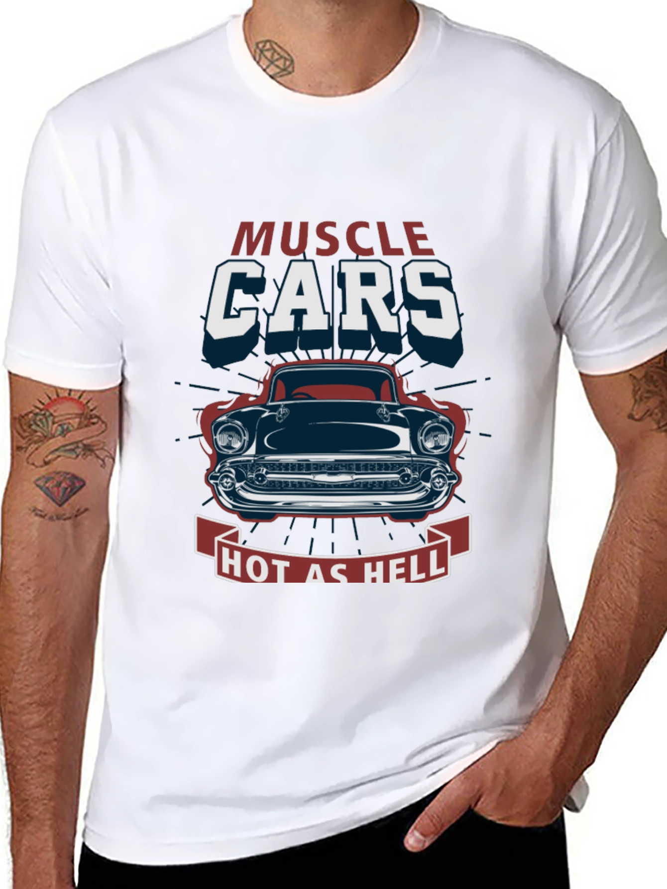 Muscle Cars Hot As Hell Graphic T-Shirt