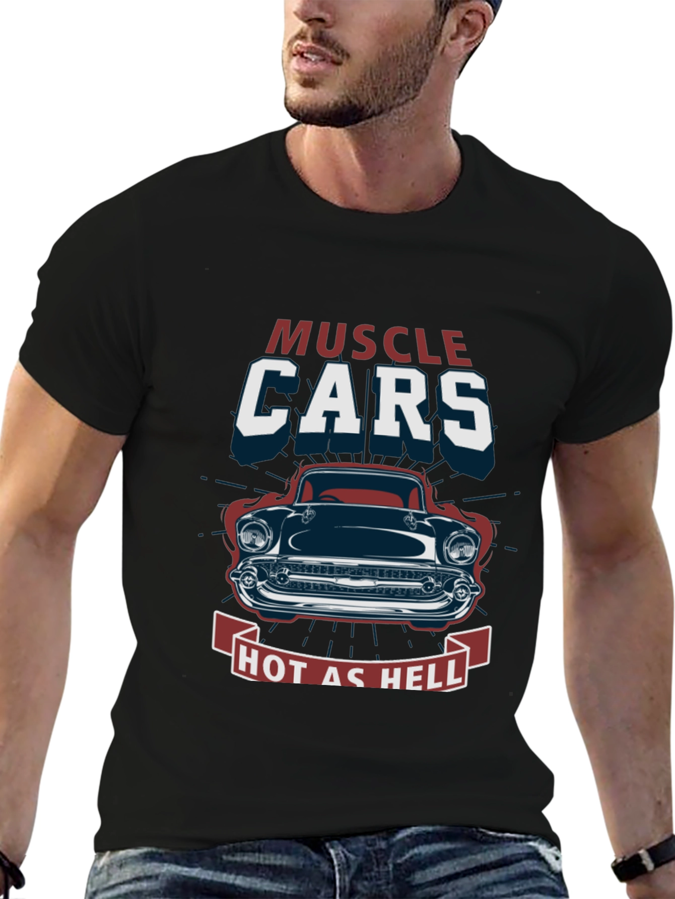Muscle Cars Hot As Hell Graphic T-Shirt
