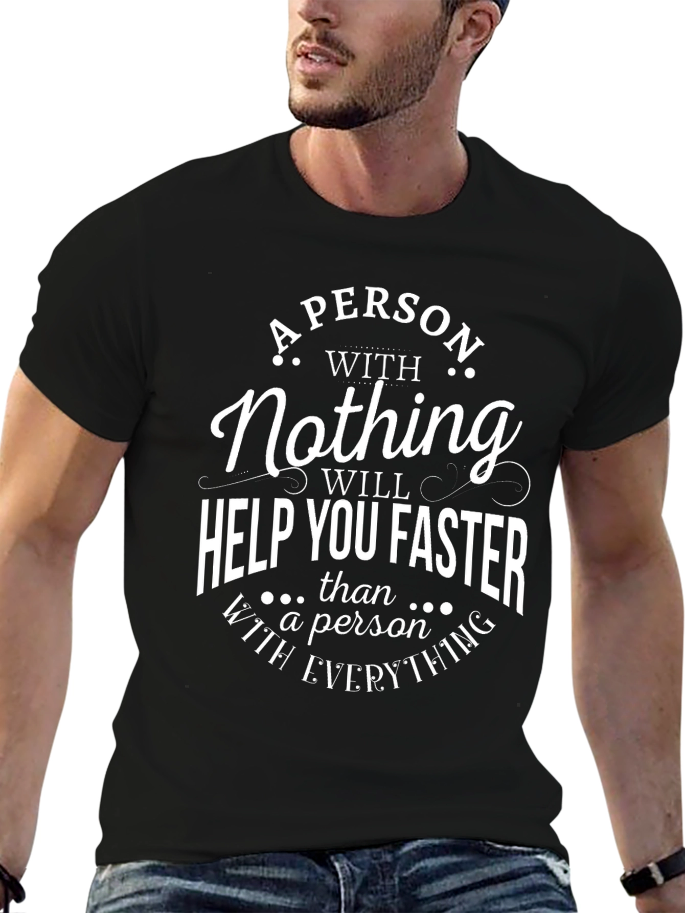 Motivational Saying Black T-Shirt
