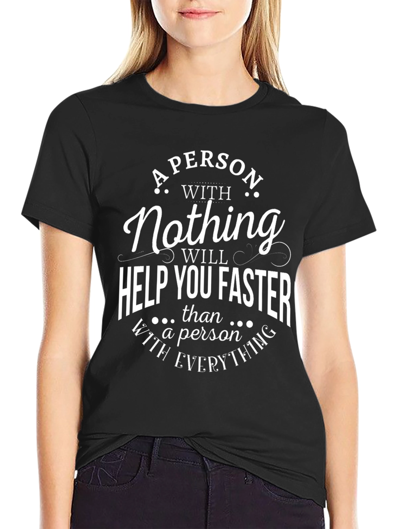 Motivational Saying Black T-Shirt
