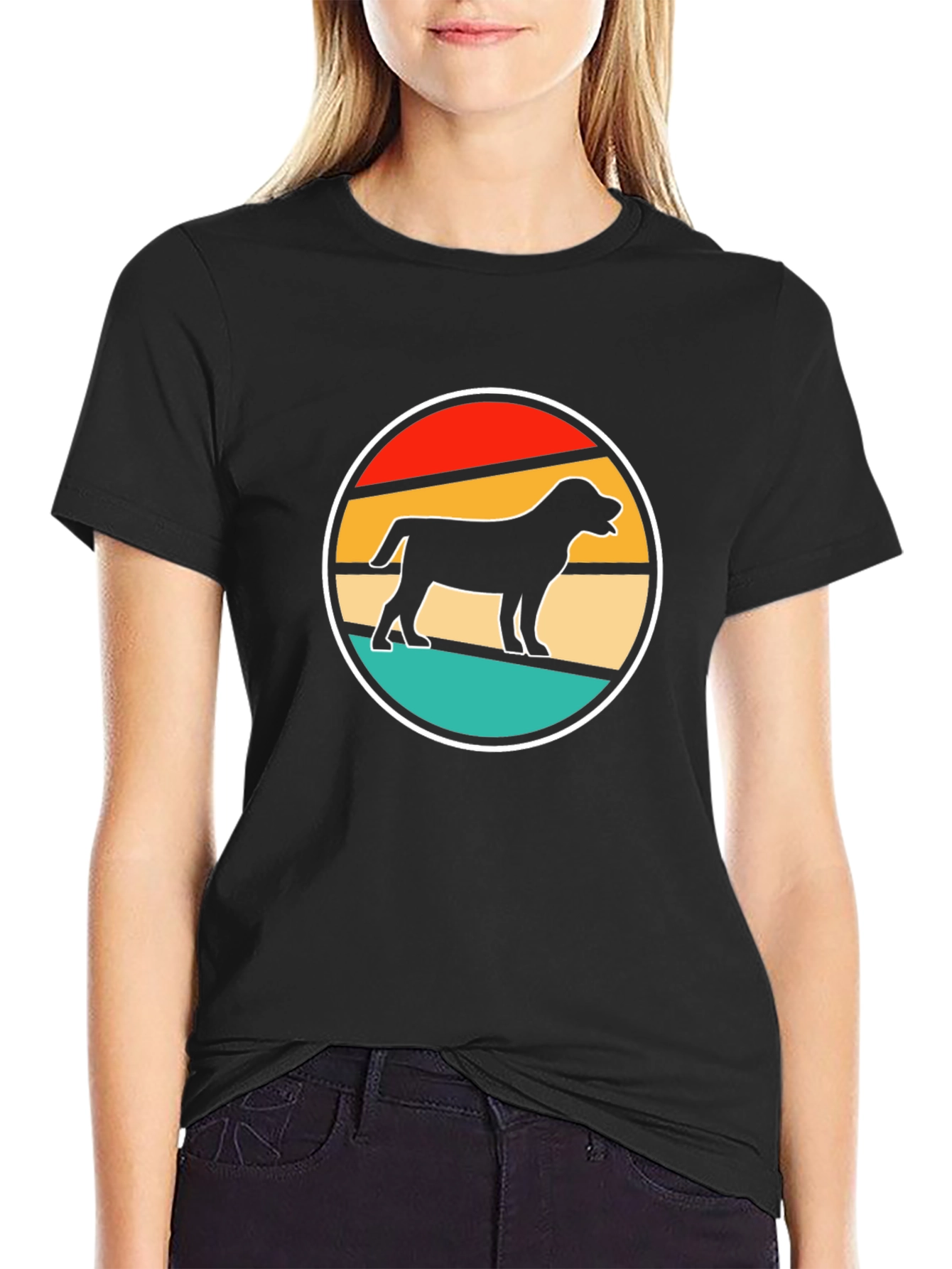 Retro Rottweiler Silhouette T-Shirt