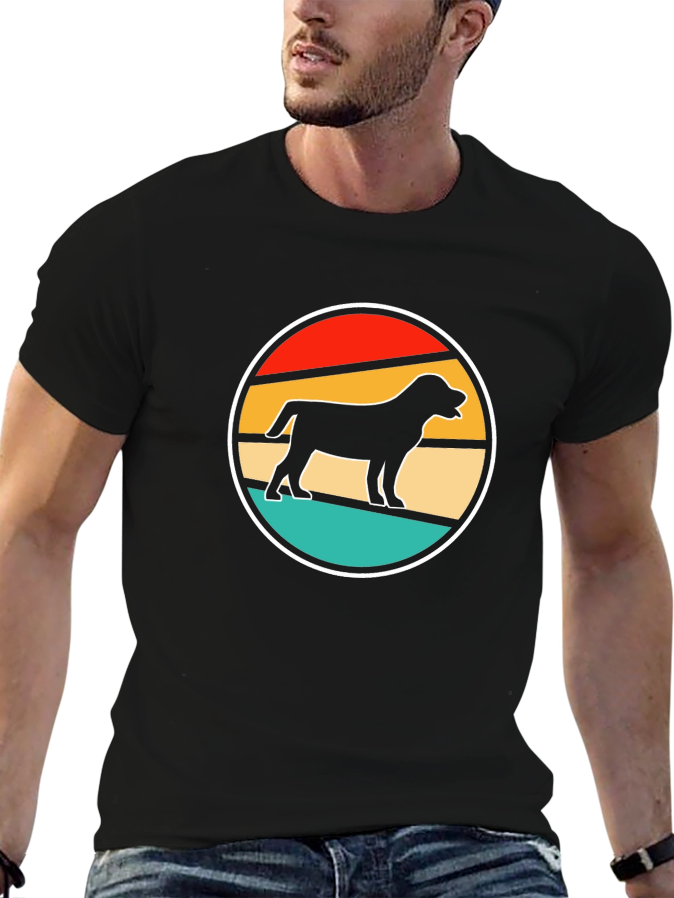 Retro Rottweiler Silhouette T-Shirt