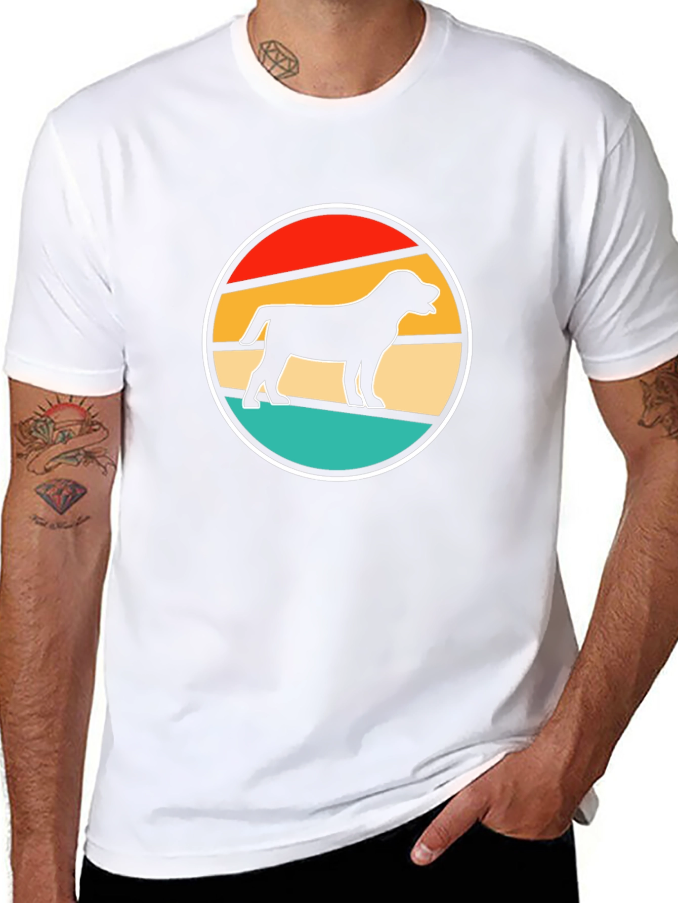 Retro Rottweiler Silhouette T-Shirt