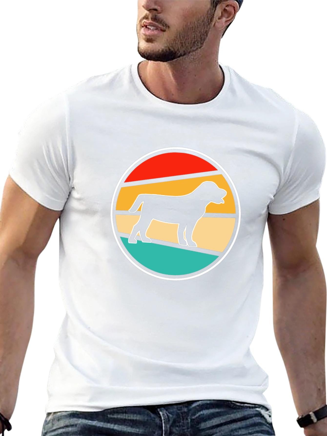 Retro Rottweiler Silhouette T-Shirt