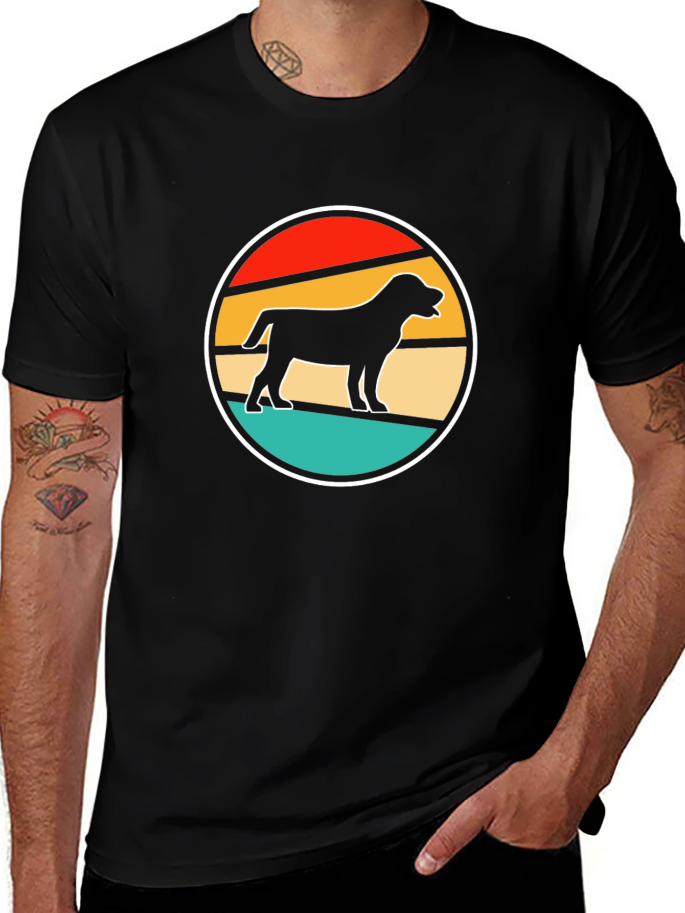 Retro Rottweiler Silhouette T-Shirt