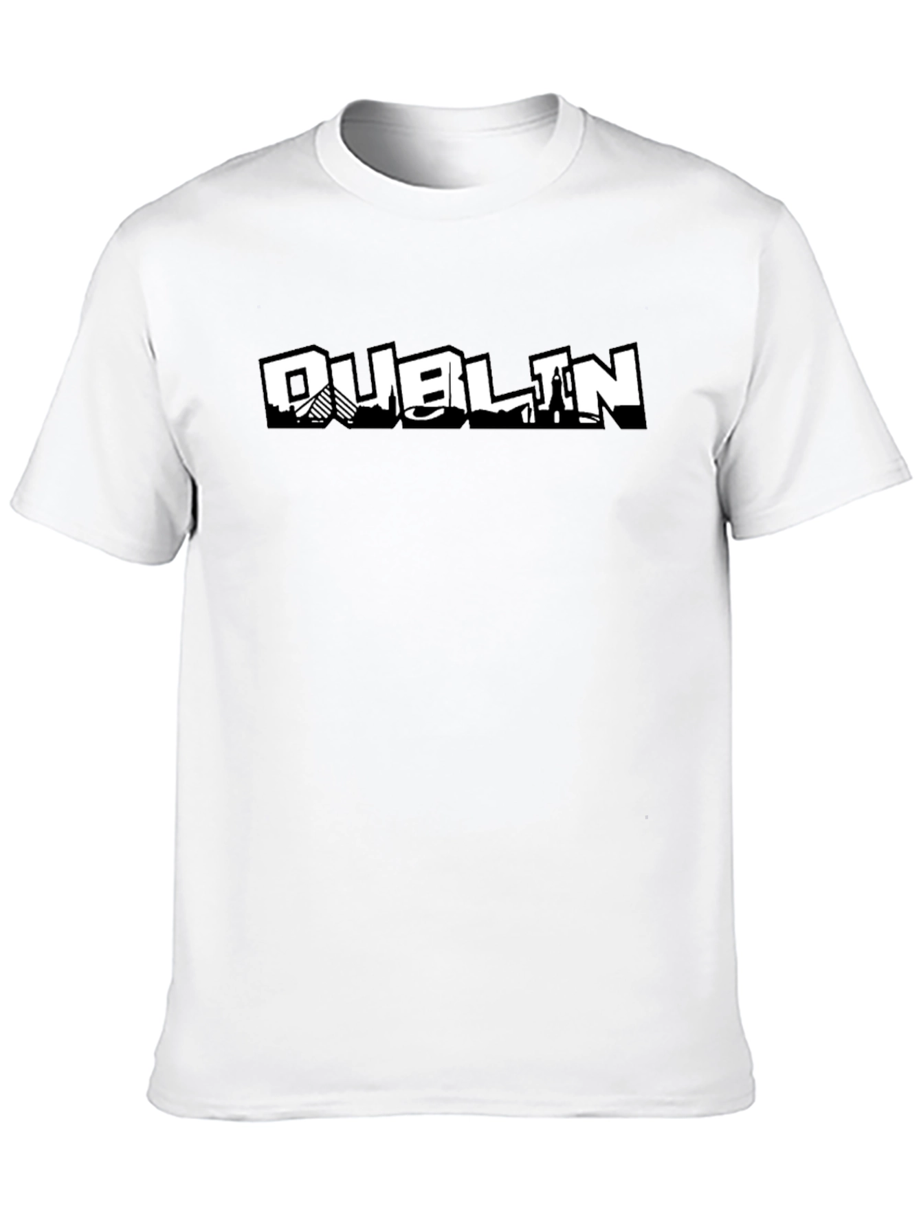Dublin Cityscape Black Graphic T-Shirt