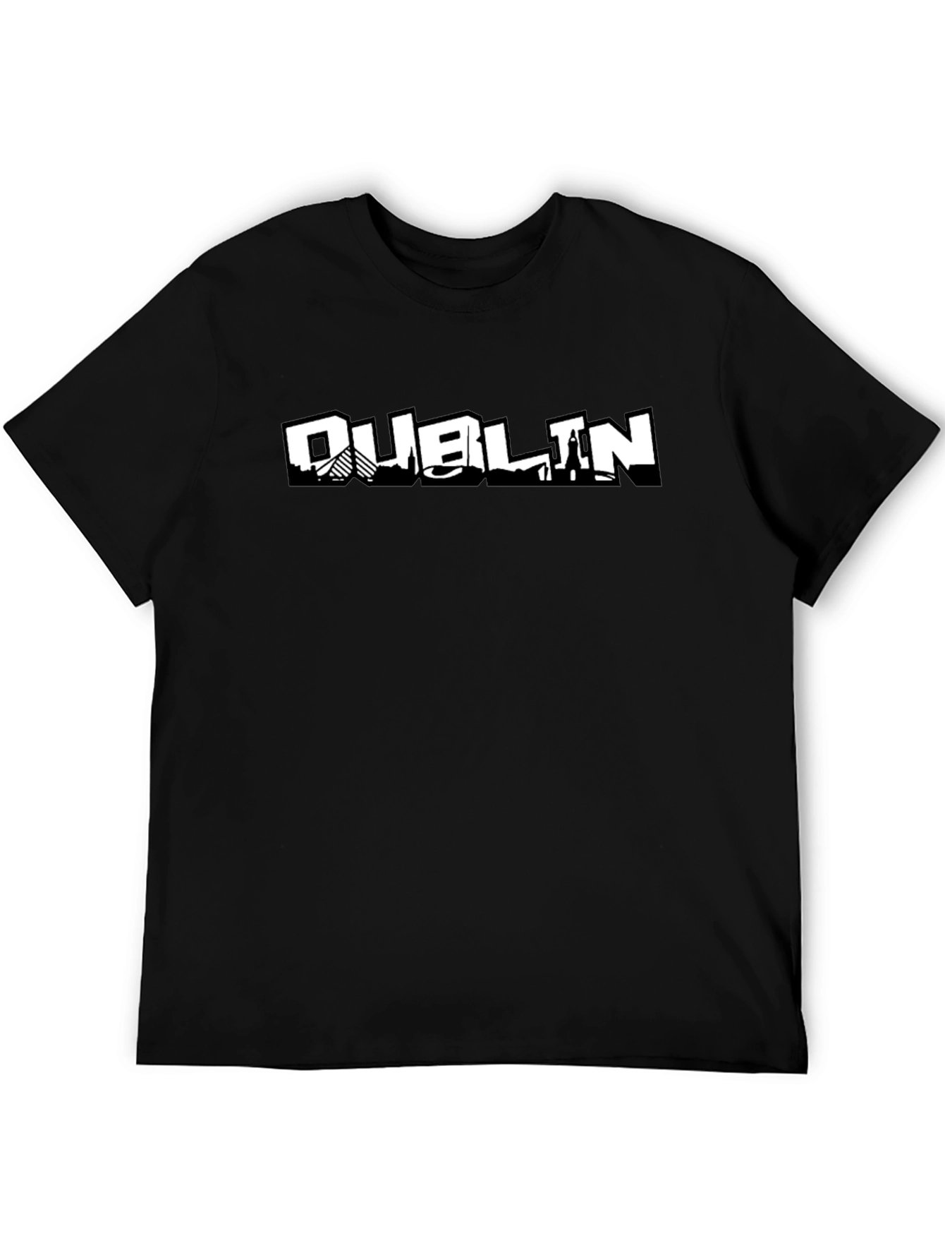 Dublin Cityscape Black Graphic T-Shirt