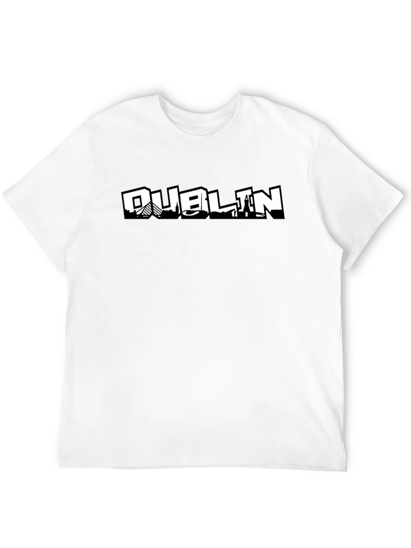Dublin Cityscape Black Graphic T-Shirt