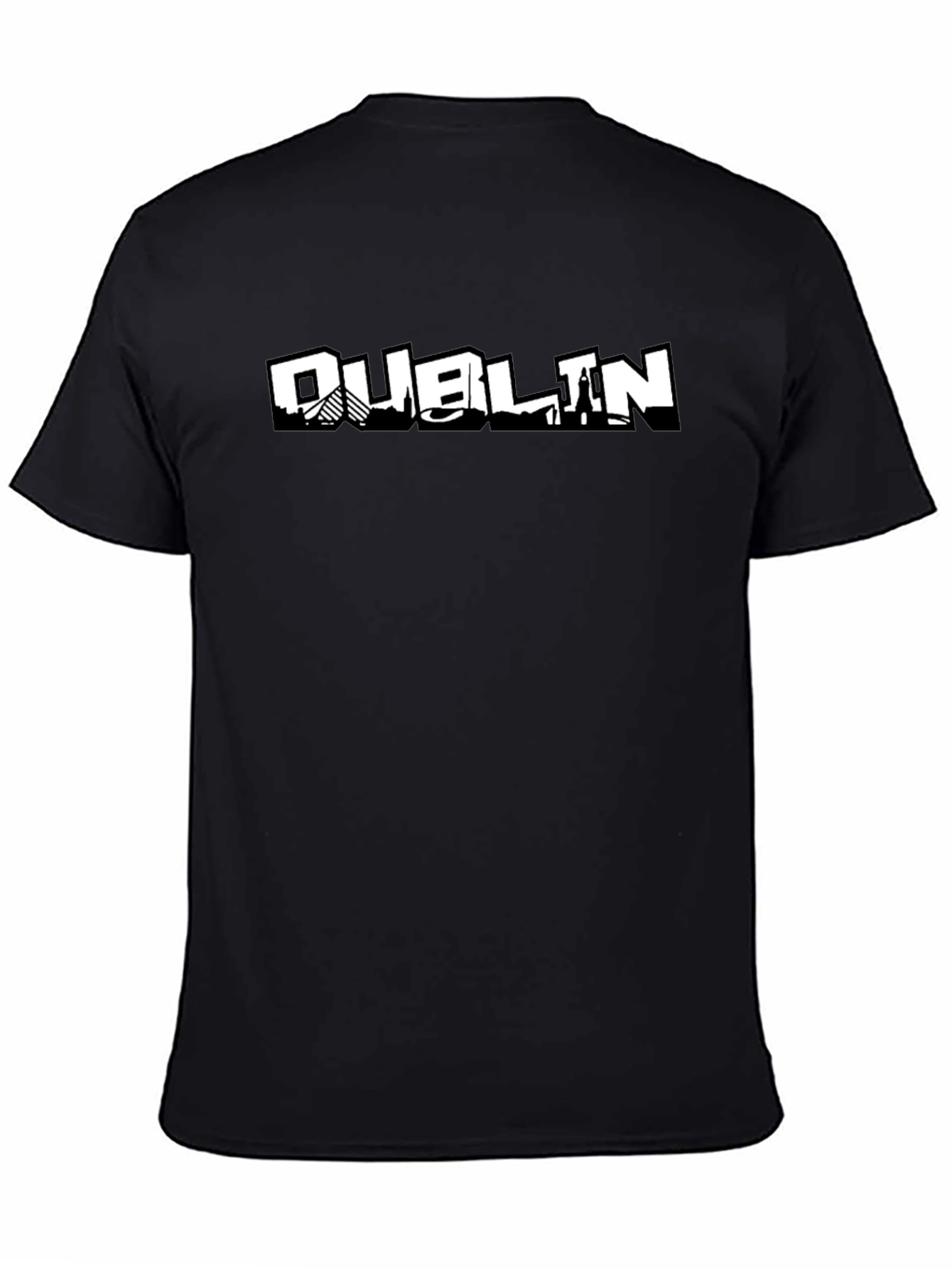 Dublin Cityscape Black Graphic T-Shirt