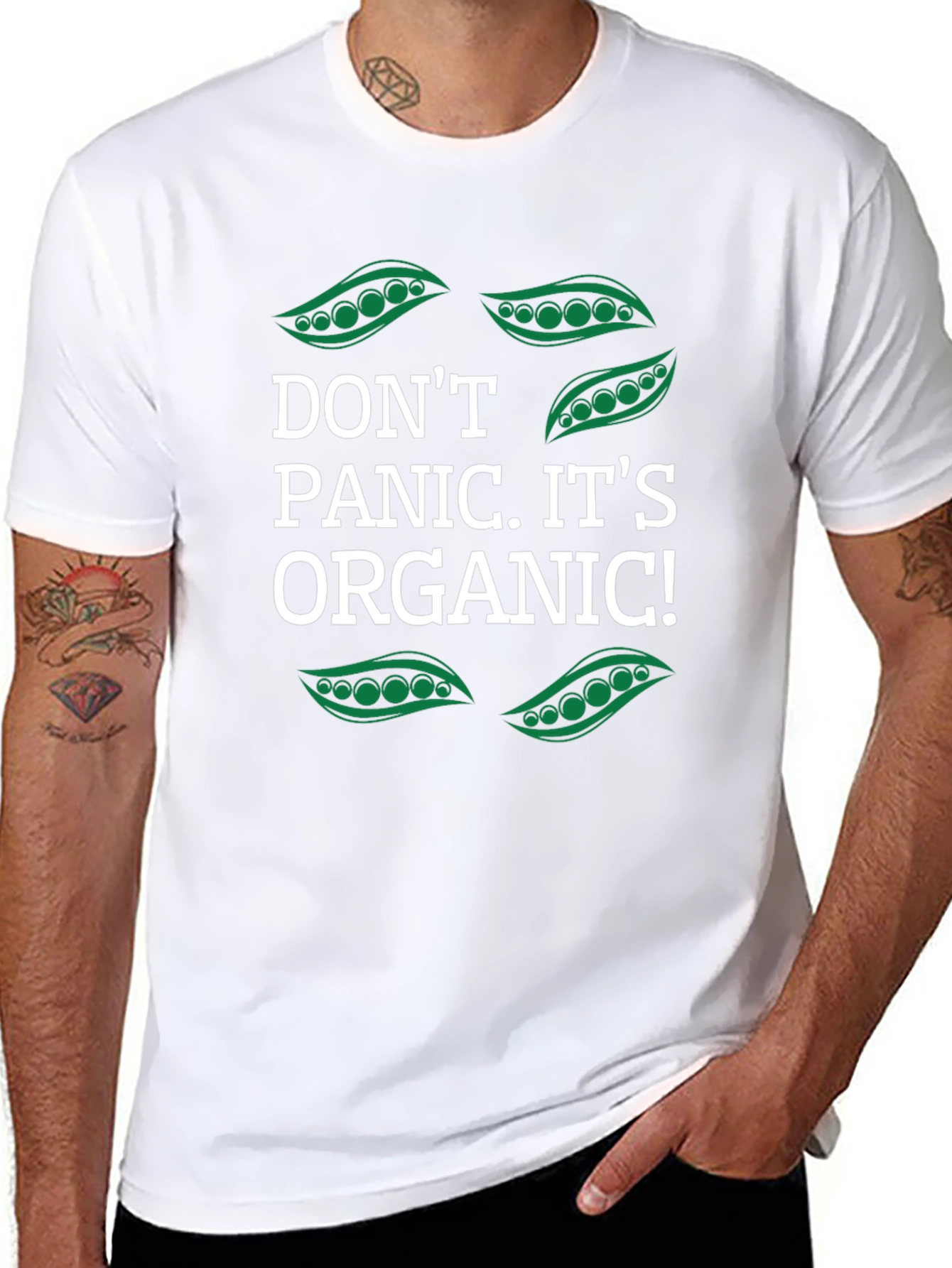 Dont Panic Its Organic Funny Vegan T-Shirt