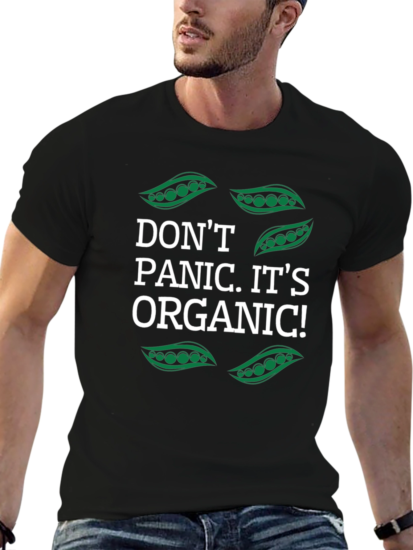 Dont Panic Its Organic Funny Vegan T-Shirt