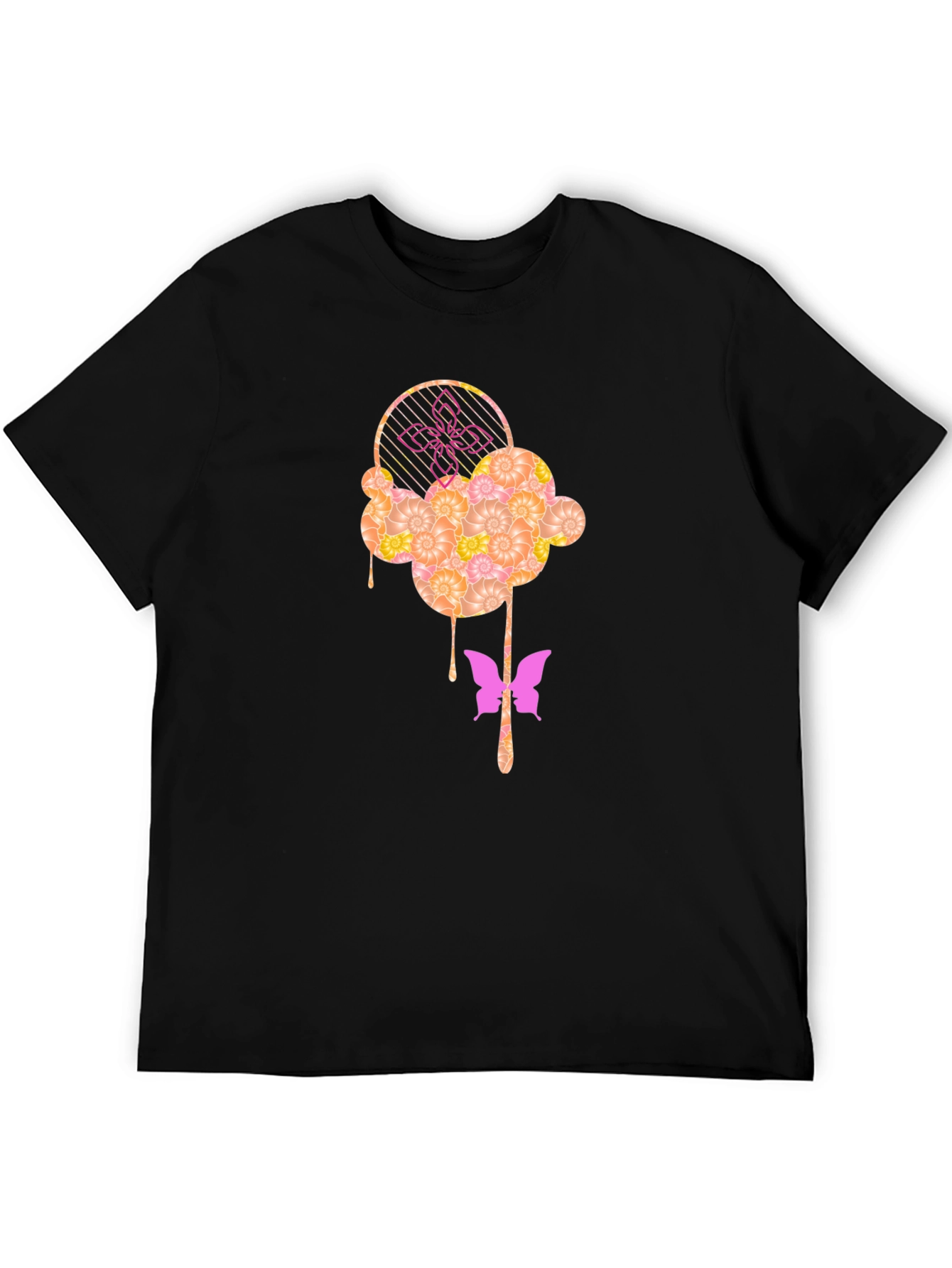 Abstract Butterfly Graphic T-Shirt