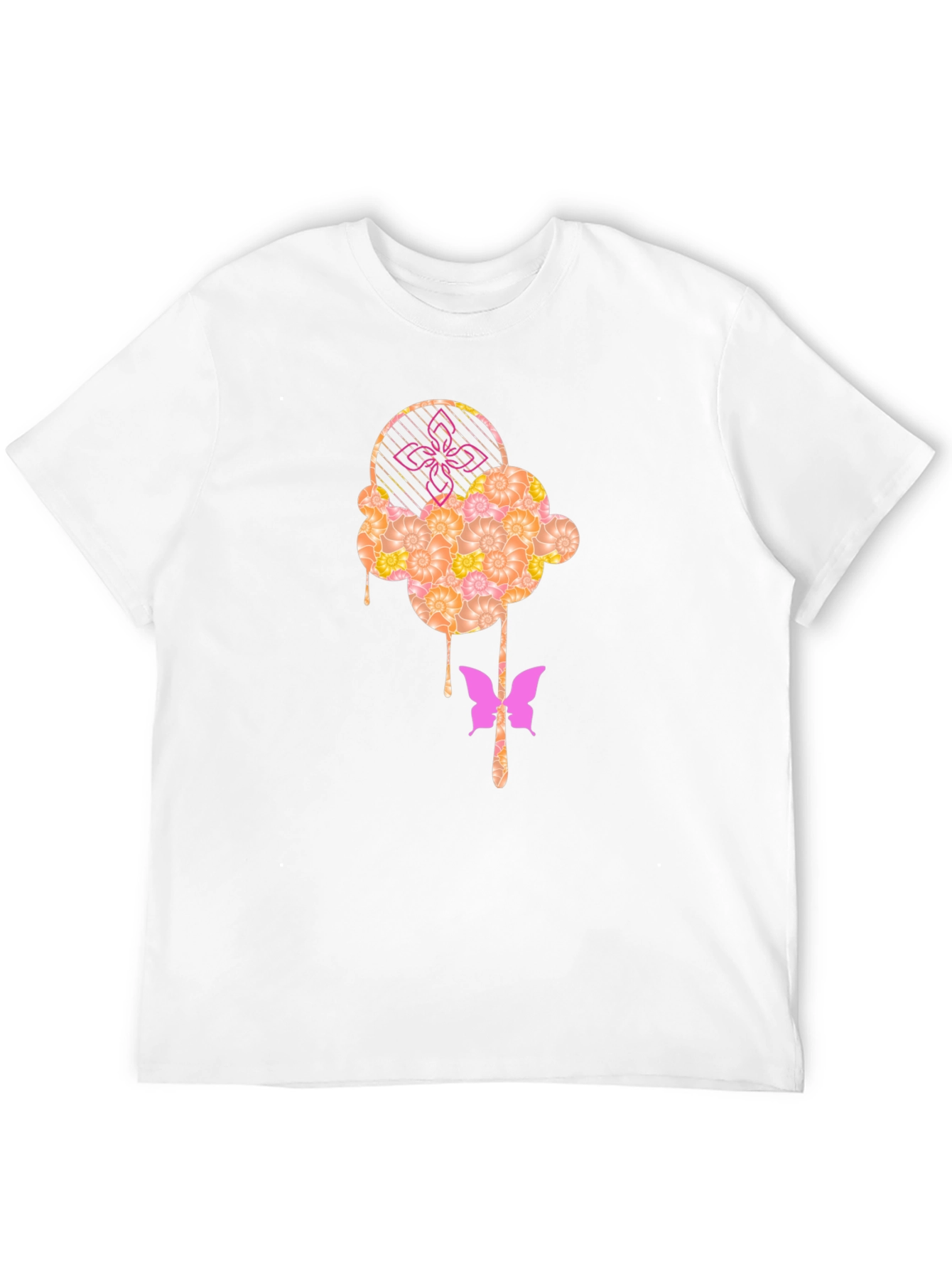 Abstract Butterfly Graphic T-Shirt
