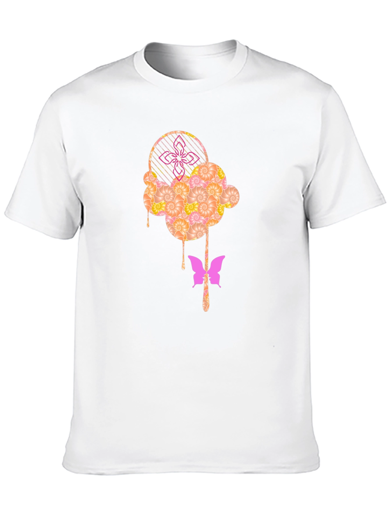 Abstract Butterfly Graphic T-Shirt